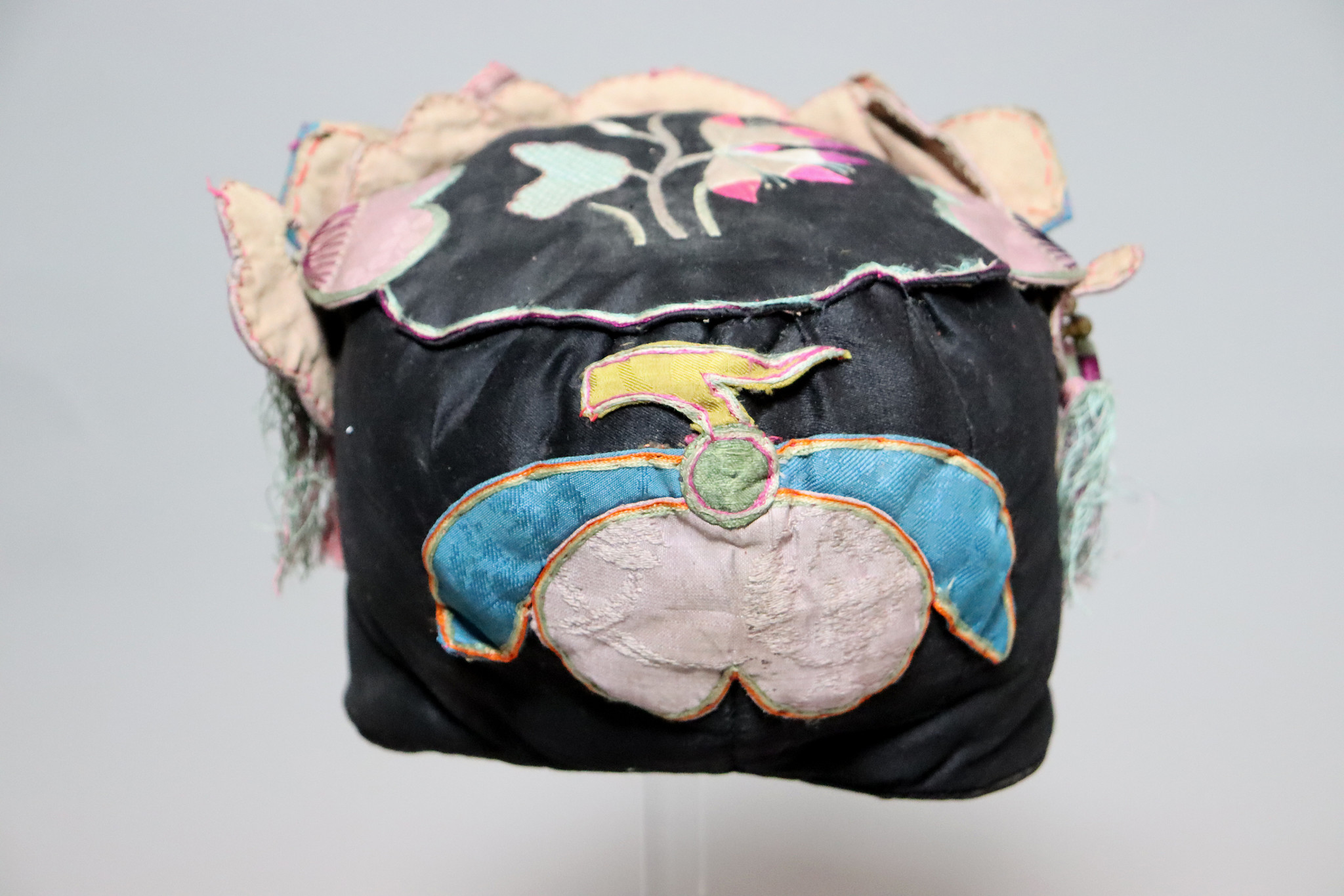 antique Chinese Silk Embroidered Child’s Miao Hat, Baby Cap No:22/24