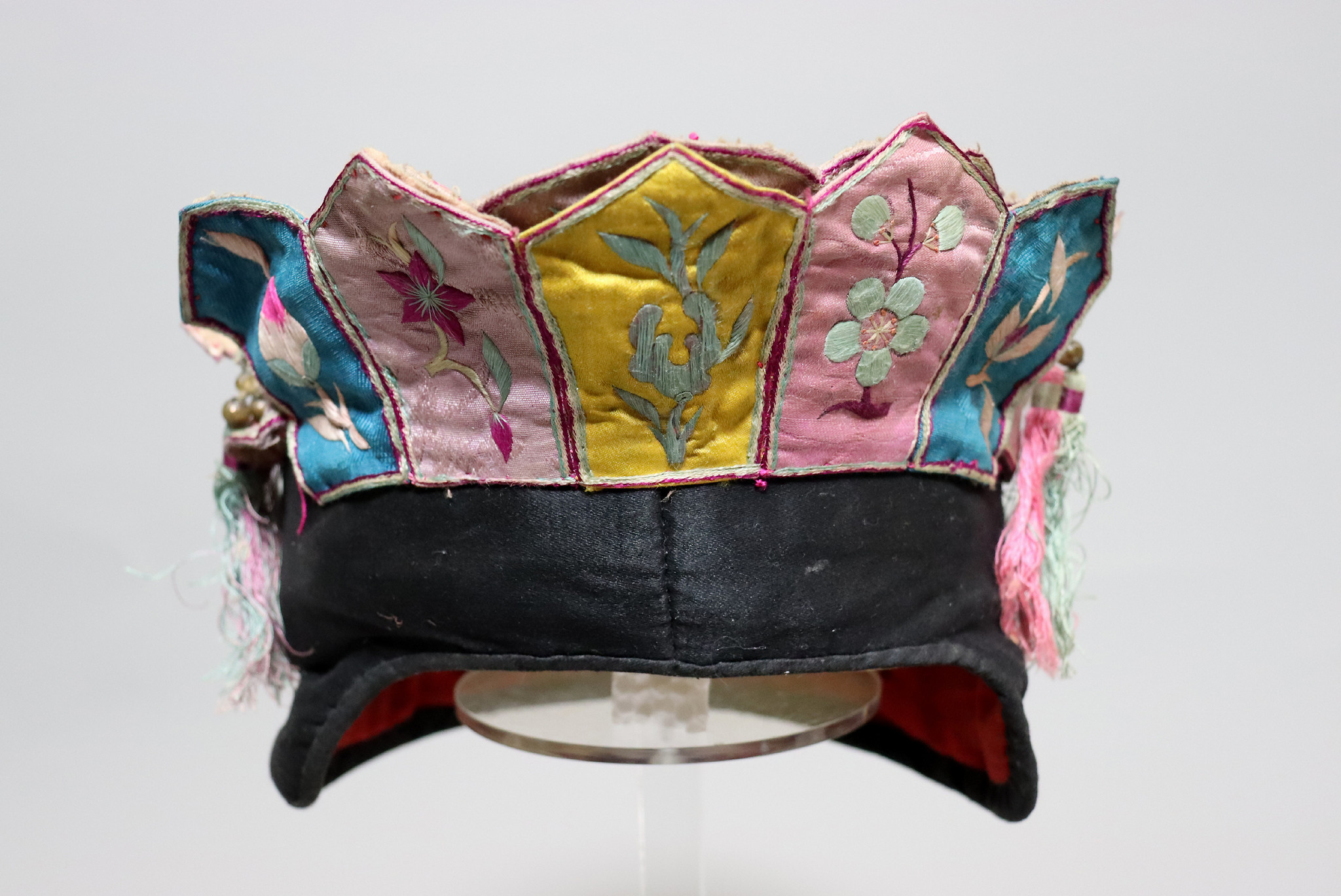 antique Chinese Silk Embroidered Child’s Miao Hat, Baby Cap No:22/24