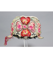 antique Chinese Silk Embroidered Child’s Miao Hat, Baby Cap No:22/ 26