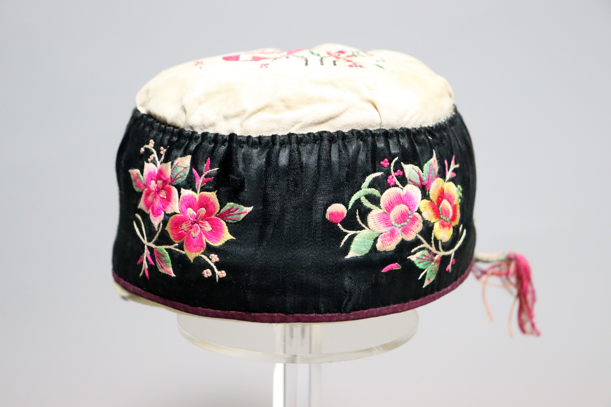 antique Chinese Silk Embroidered Child’s Miao Hat, Baby Cap No:22/26