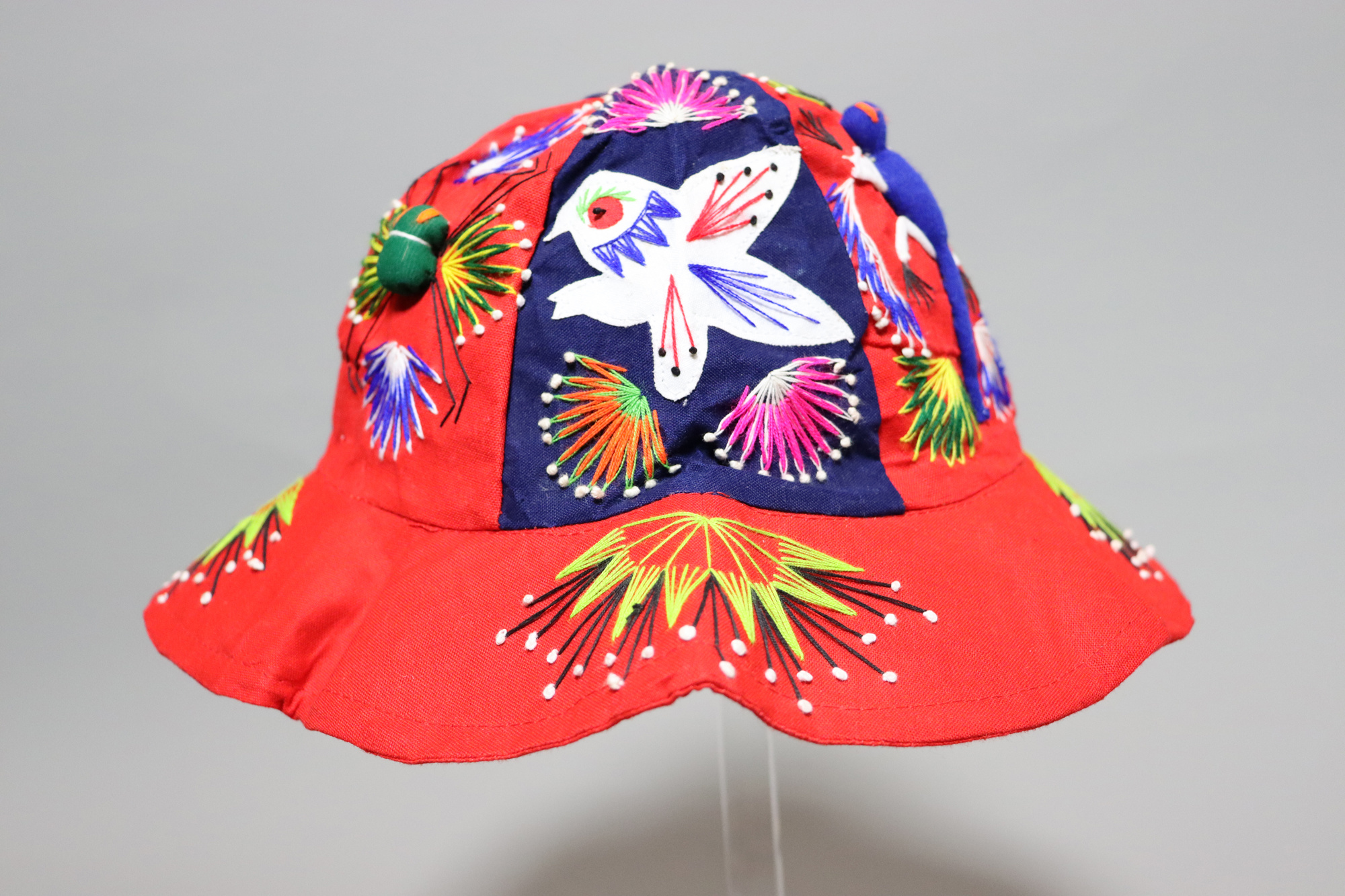 Chinese Silk Embroidered Child’s Miao Hat, Baby Cap No:22/29