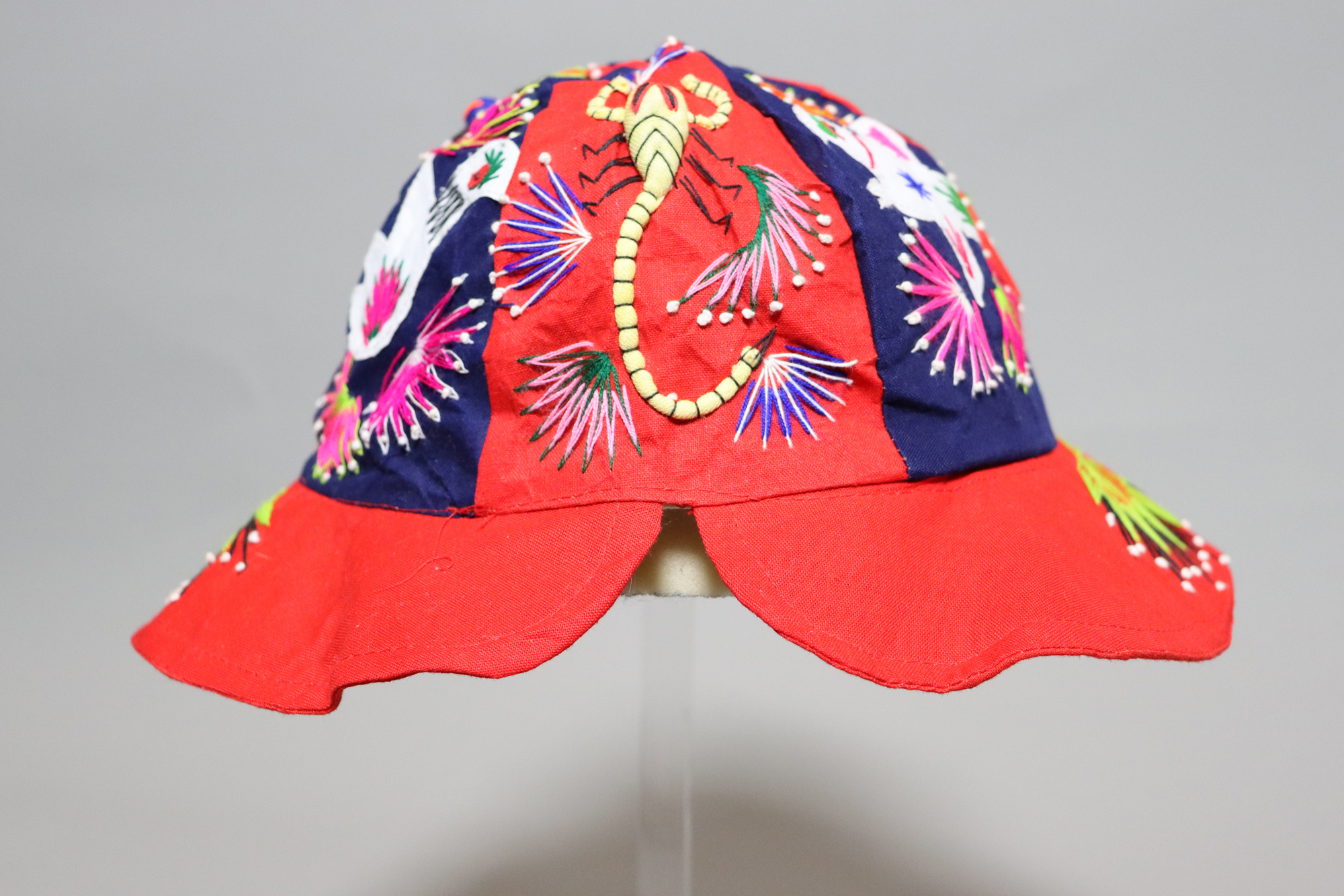 Chinese Silk Embroidered Child’s Miao Hat, Baby Cap No:22/29