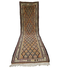 360x105  cm Antik handgewebte Nomaden sarand kelim  No: -421