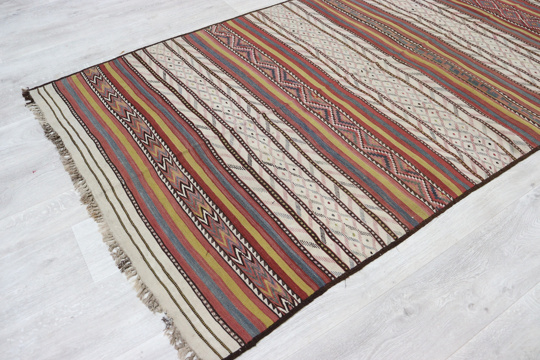 400x125 cm Antik handgewebte Nomaden Tataren kelim  No: -  355