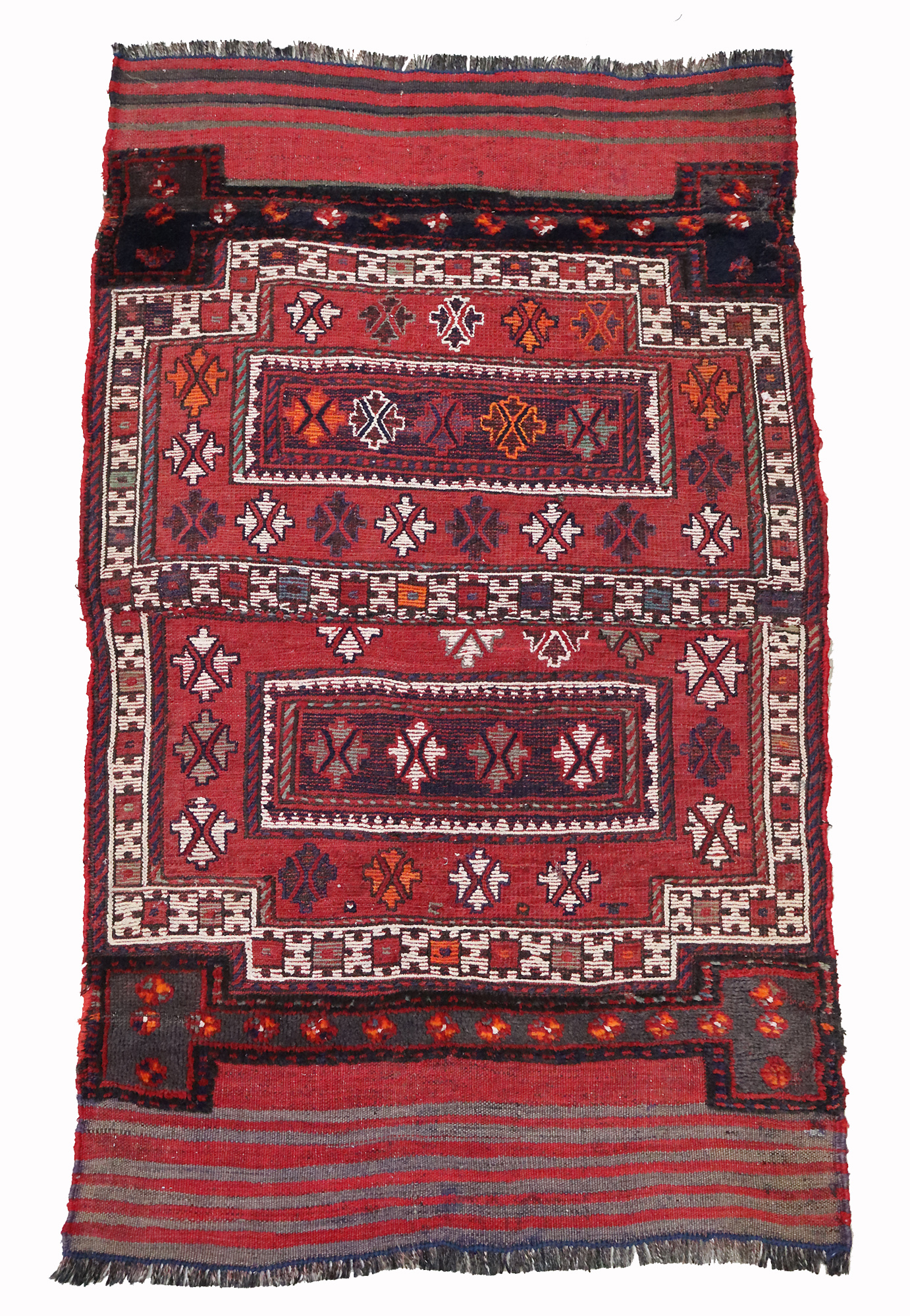 140x85 cm Antique rare oriental Fine  nomadic sumakh Kilim rug No: -539B