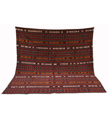 175x165 cm vintage handgewebte Nomaden Uzbek  Jejim kelim  Nr.22/1