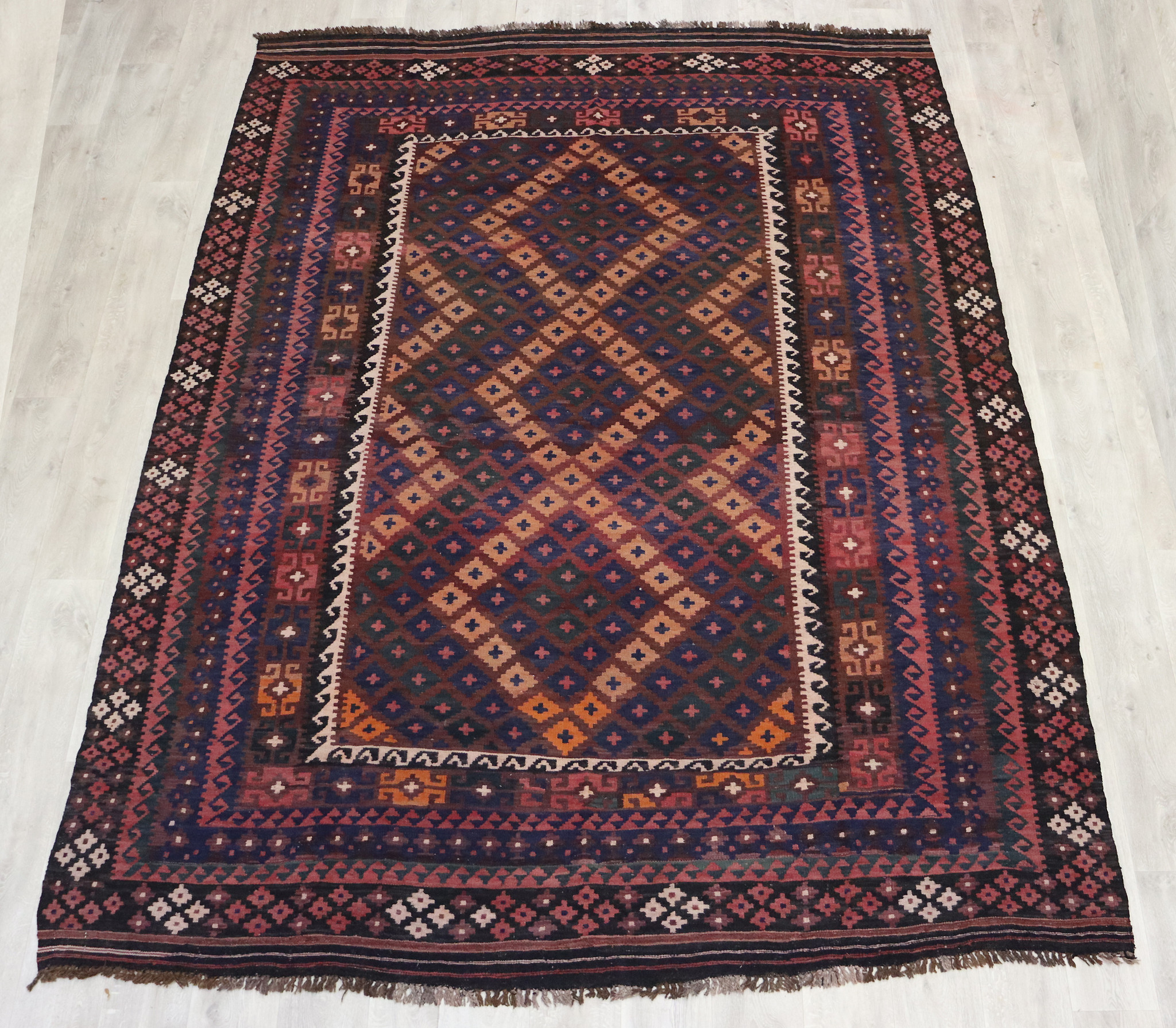 300x245     cm Afghan natural colors nomadic Kilim rug  No:  - 214