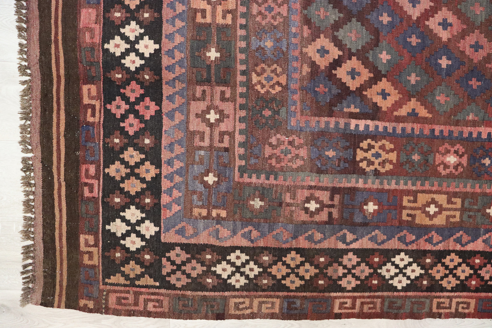 385x260   cm Afghan natural colors nomadic Kilim rug  No:  - 218