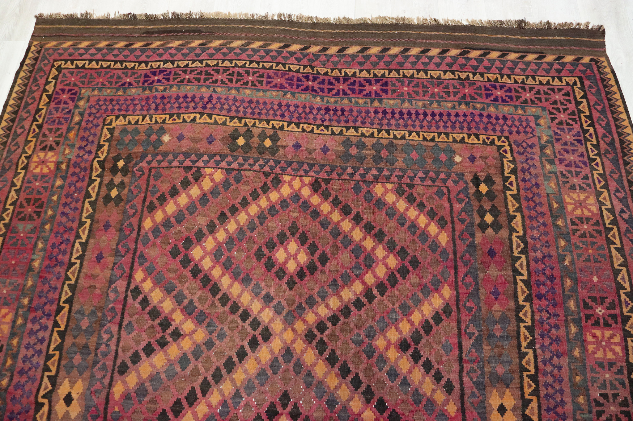 305x245   cm Afghan natural colors nomadic Kilim rug  No:  - 216