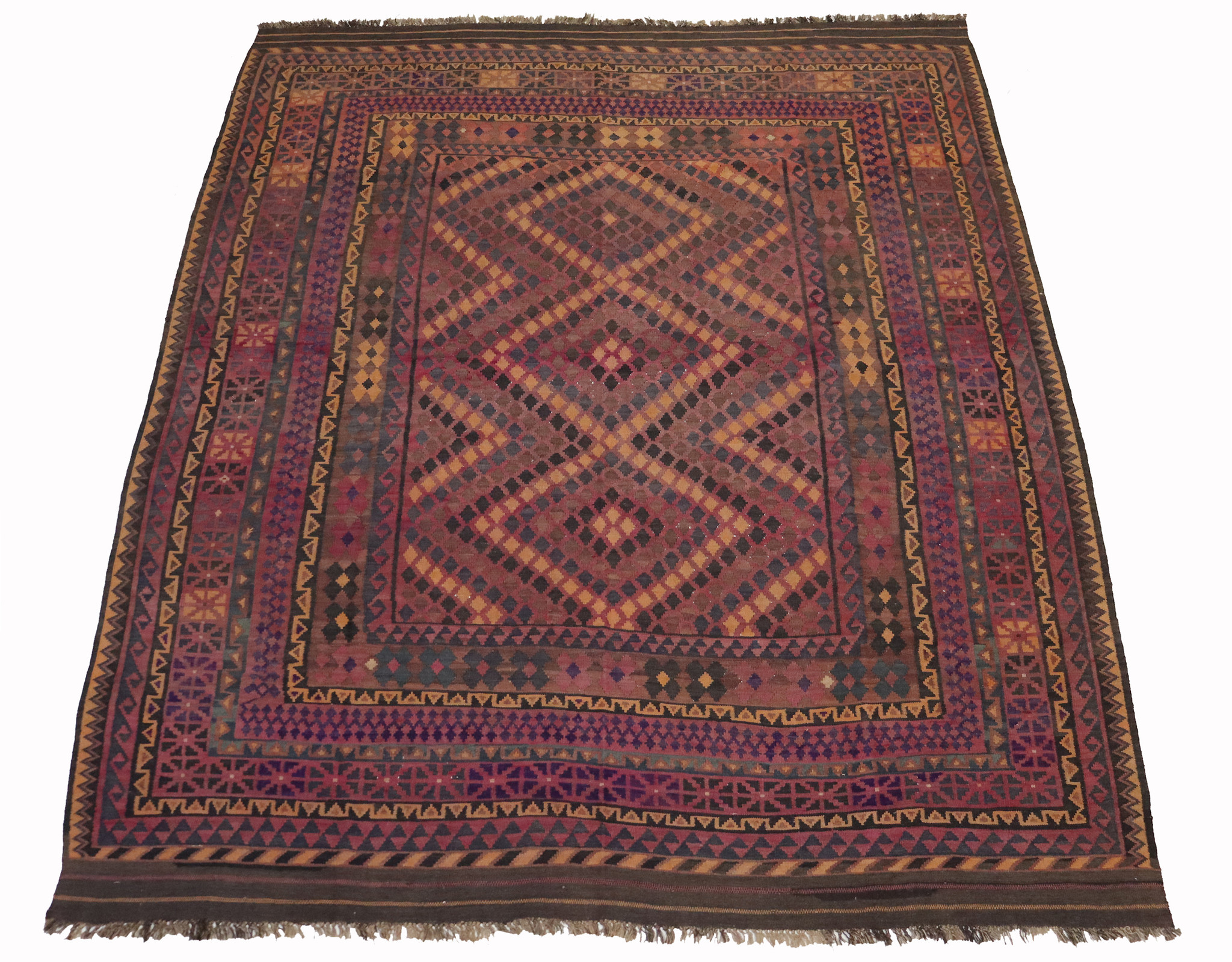 305x245   cm Afghan natural colors nomadic Kilim rug  No:  - 216