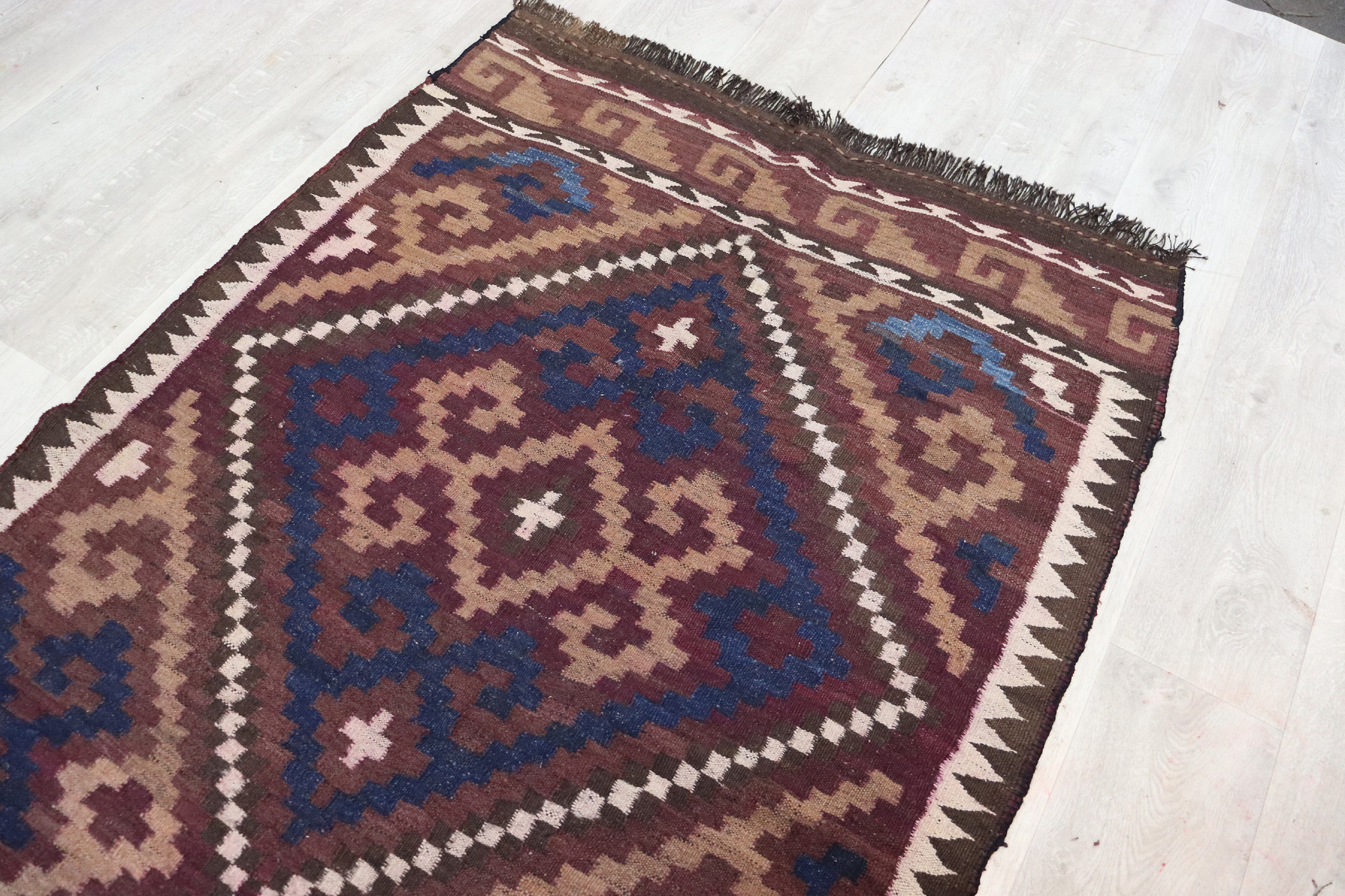 330x110    cm Afghan natural colors nomadic Kilim rug  No:  - 280