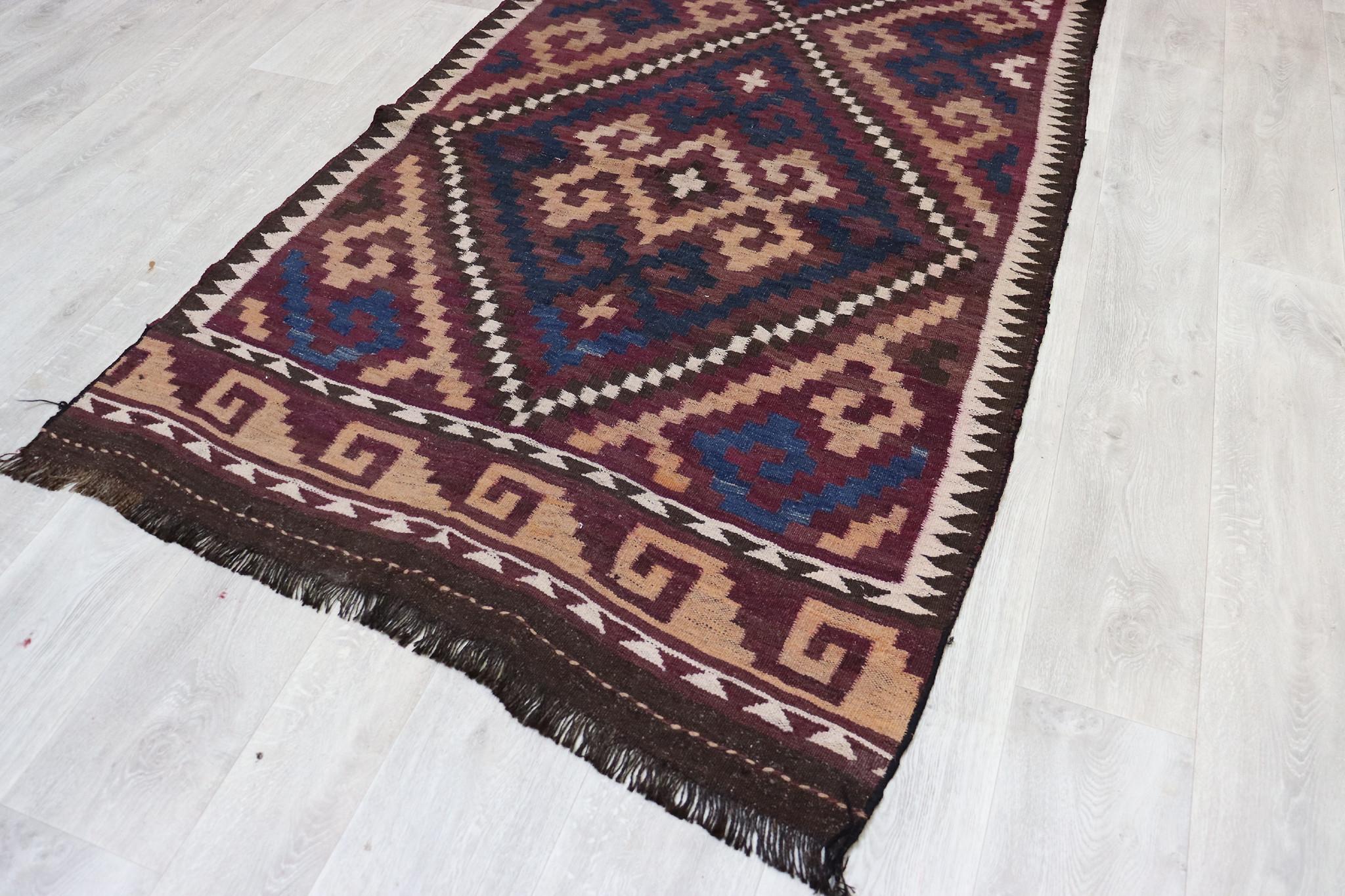 330x110    cm Afghan natural colors nomadic Kilim rug  No:  - 280