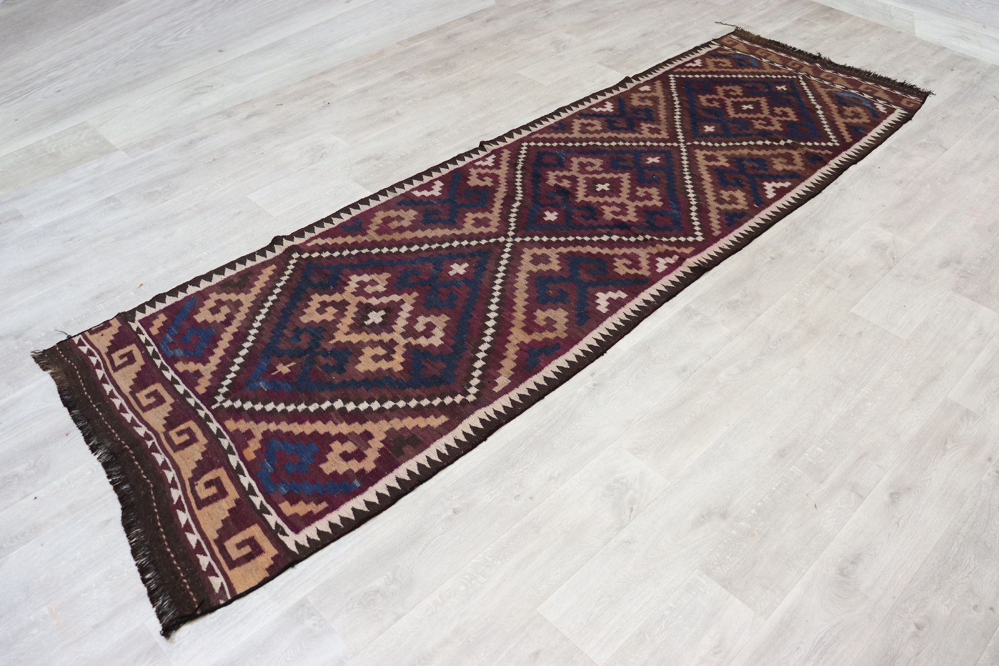 330x110    cm Afghan natural colors nomadic Kilim rug  No:  - 280