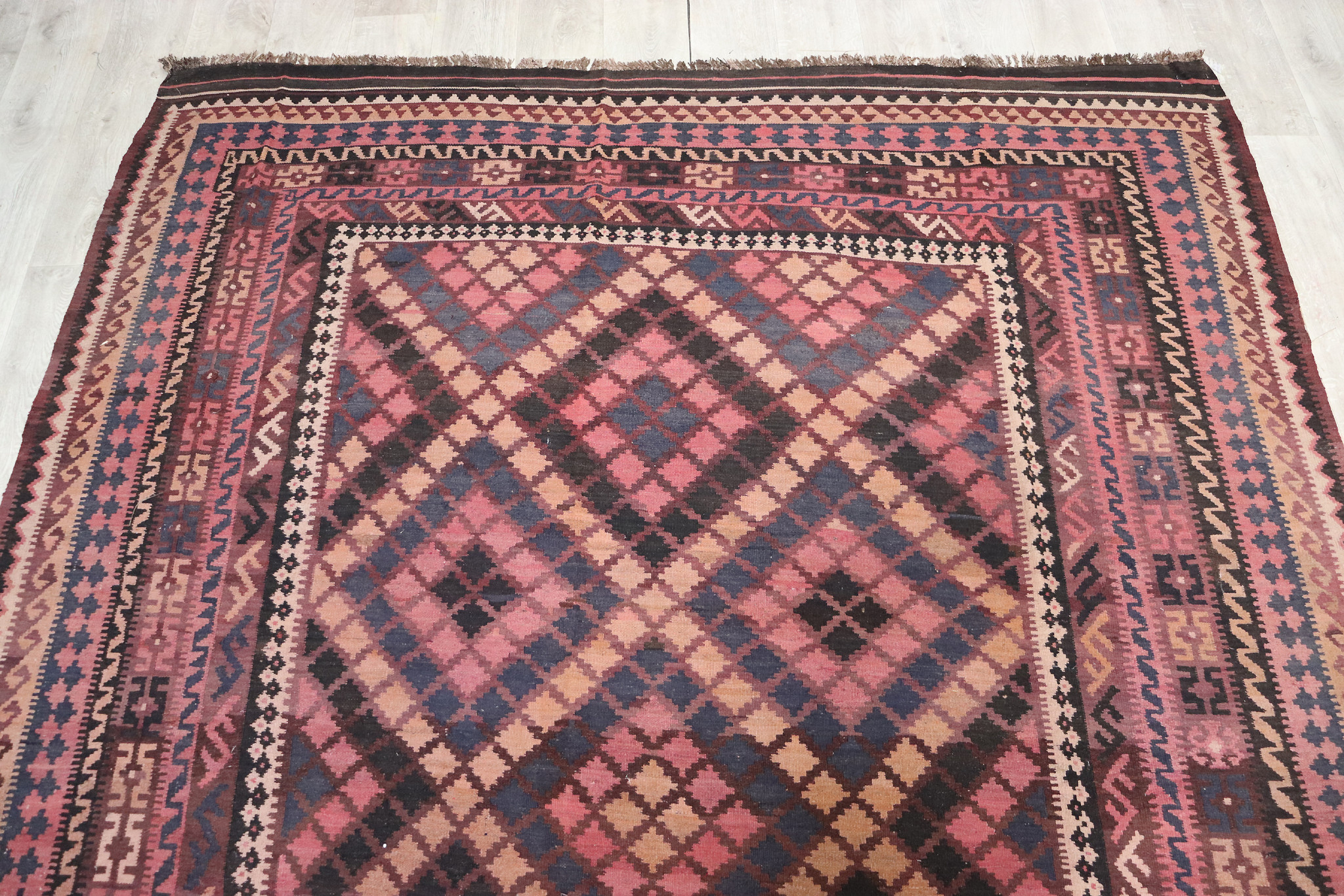 410x245    cm Afghan natural colors nomadic Kilim rug  No:  - 217
