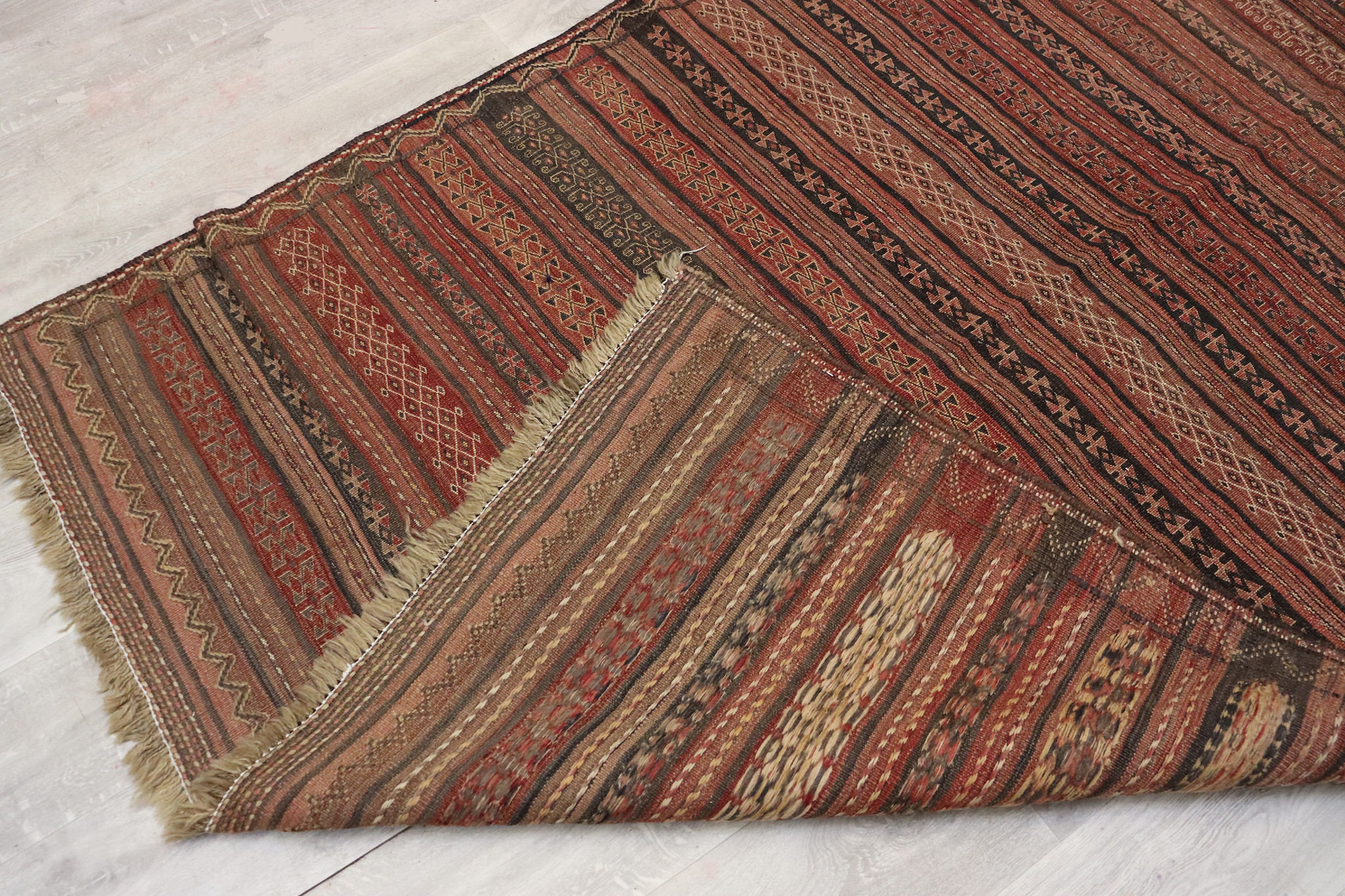 330x160 cm very rare oriental Fine  nomadic Mashhadi Kilim rug No: - 59