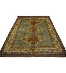 145x120 cm  Vintage handgeknüpfte Türkische Kars Orientteppich Nr: TRK-2