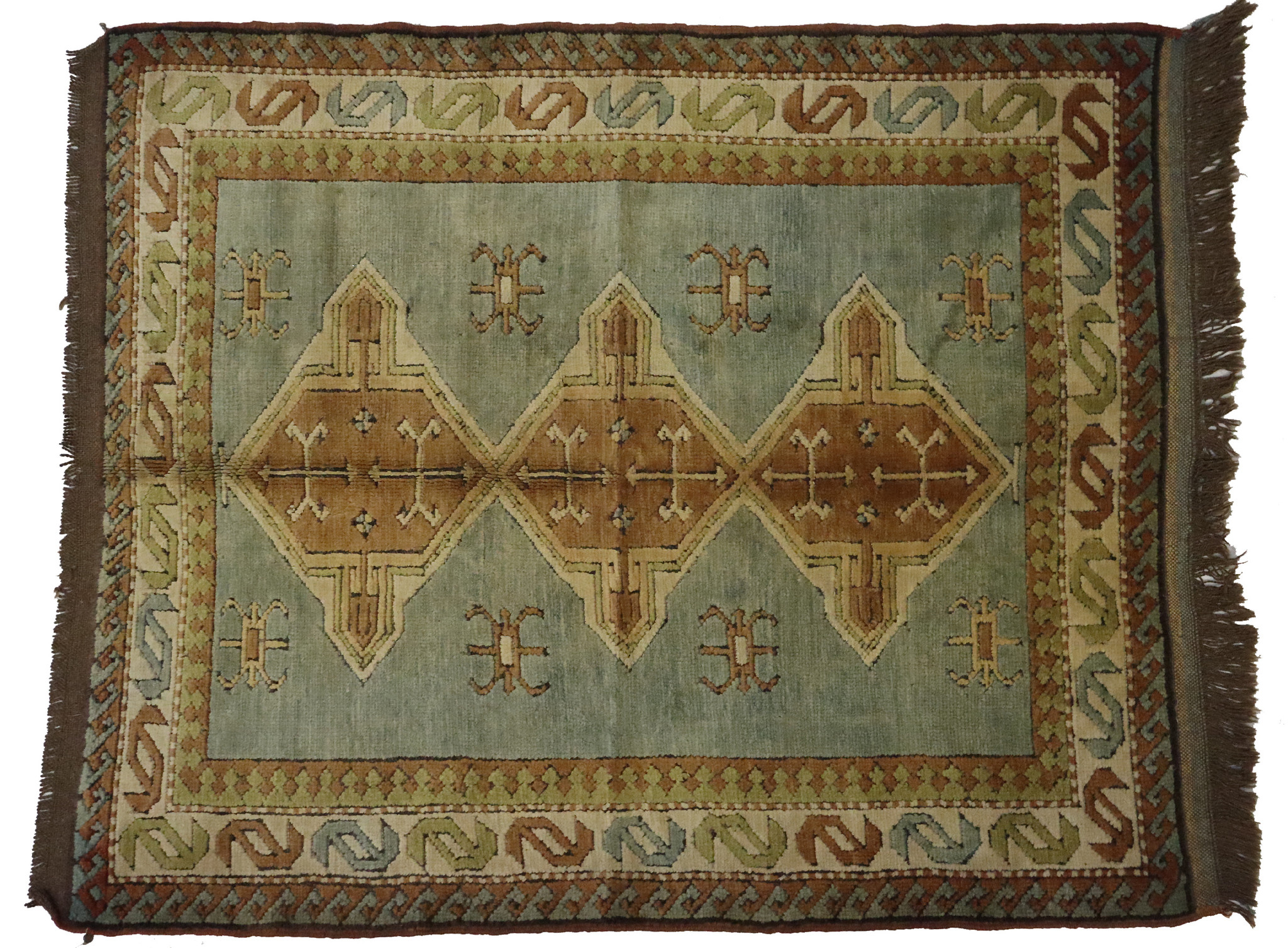 145x120 cm Vintage hand knotted Turkish Kars oriental carpet No: TRK-2