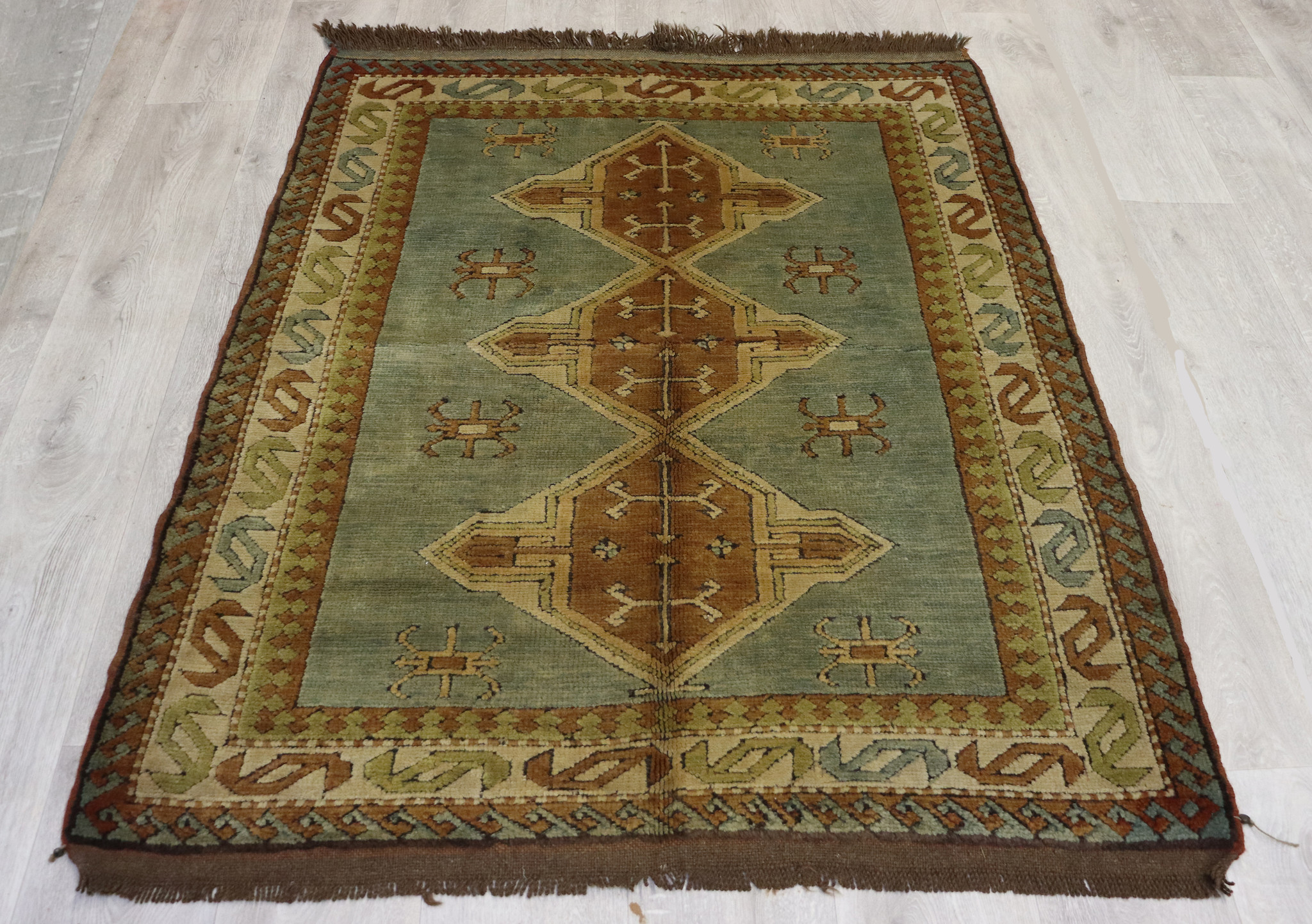 145x120 cm Vintage hand knotted Turkish Kars oriental carpet No: TRK-2