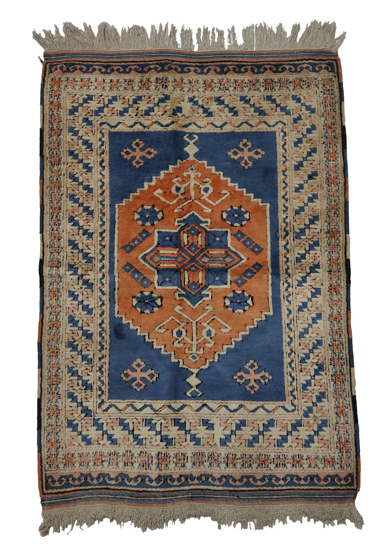 142x97 cm  Vintage handgeknüpfte Türkische Kars Orientteppich Nr: TRK-5265