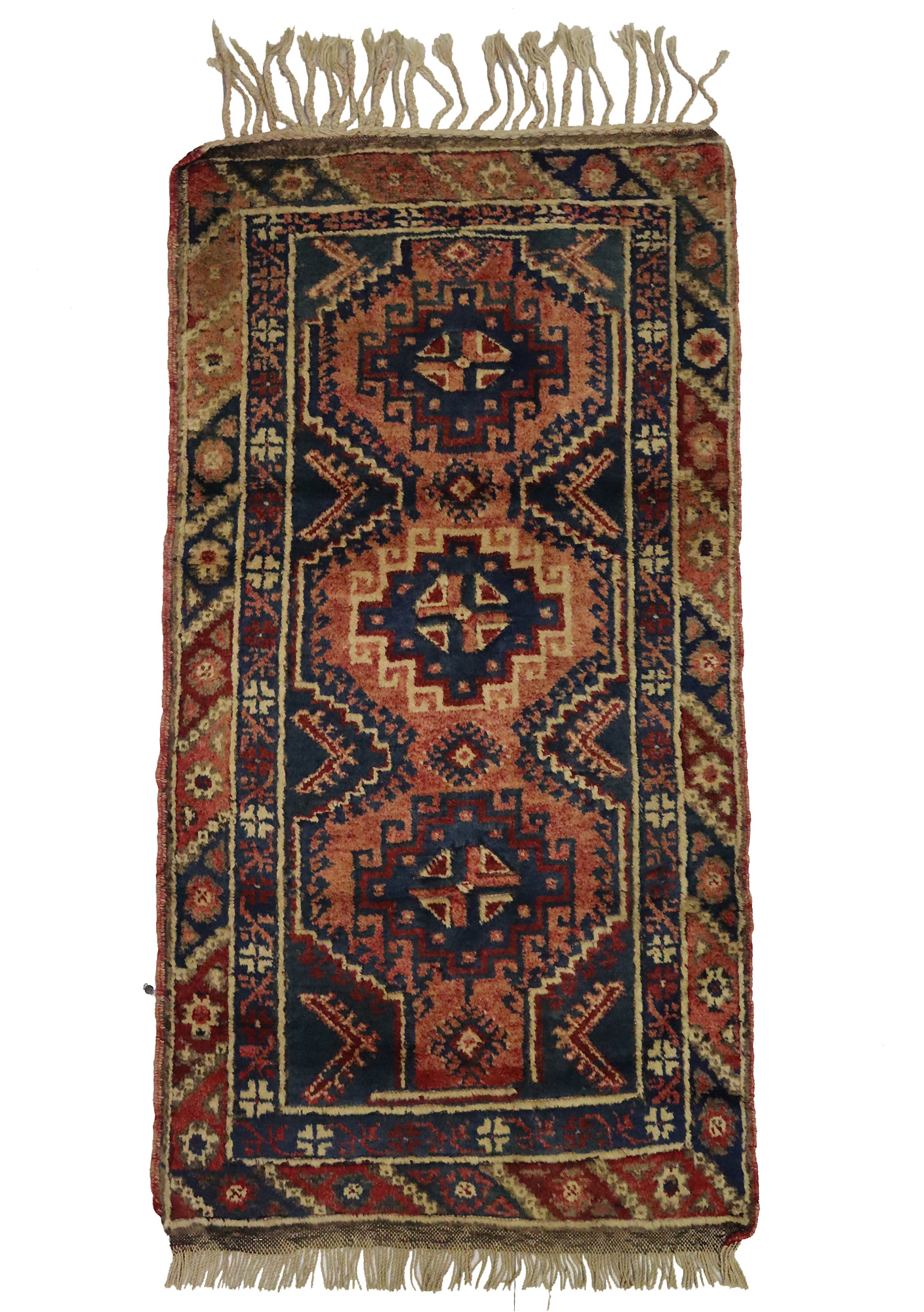 142x75 cm Vintage hand knotted Turkish Kars oriental carpet No: TRK-73