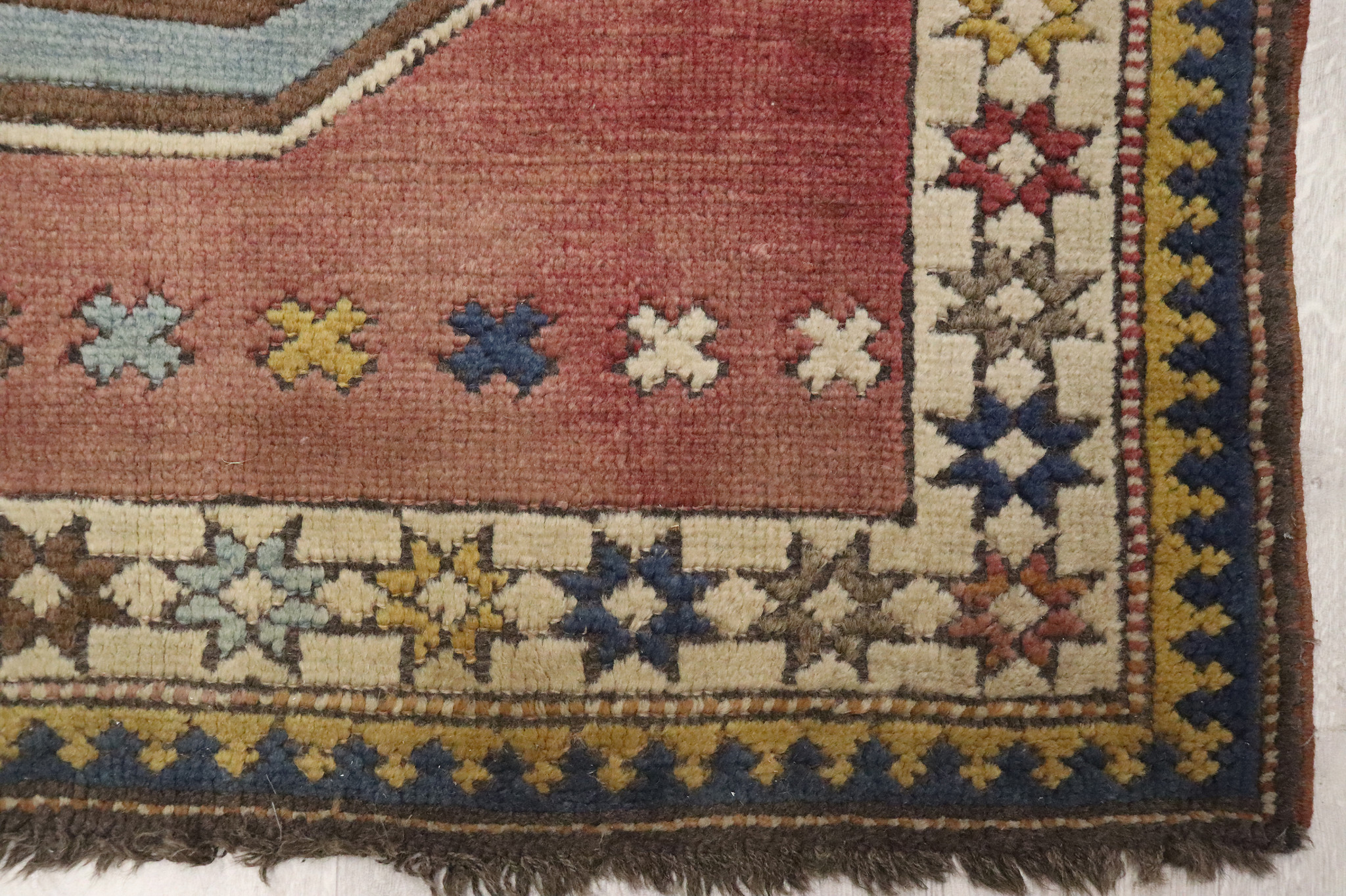 128x109 cm Vintage hand knotted Turkish Kars oriental carpet No: TRK-63287