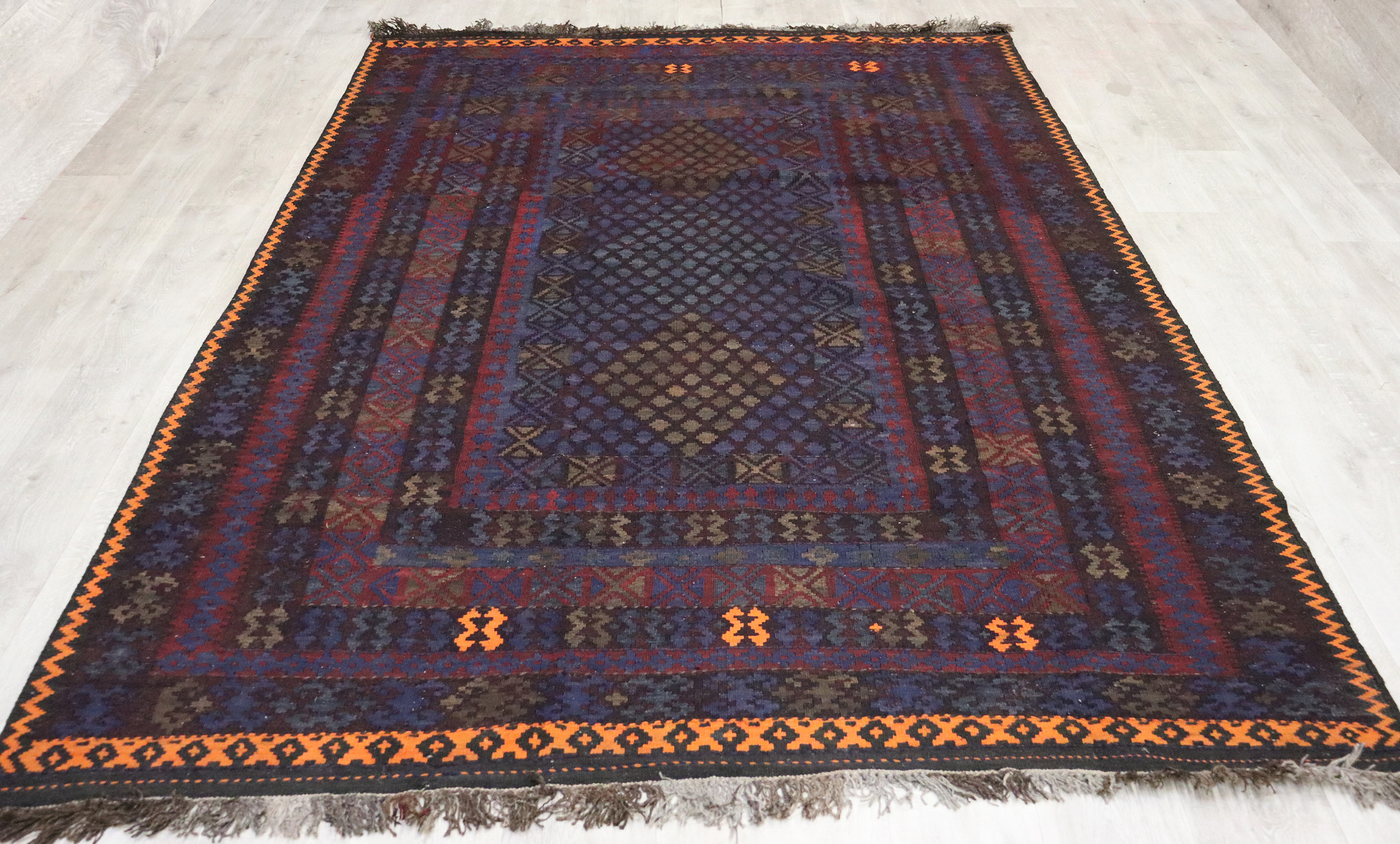 295x205    cm Afghan natural colors nomadic Kilim rug  No:  - 483
