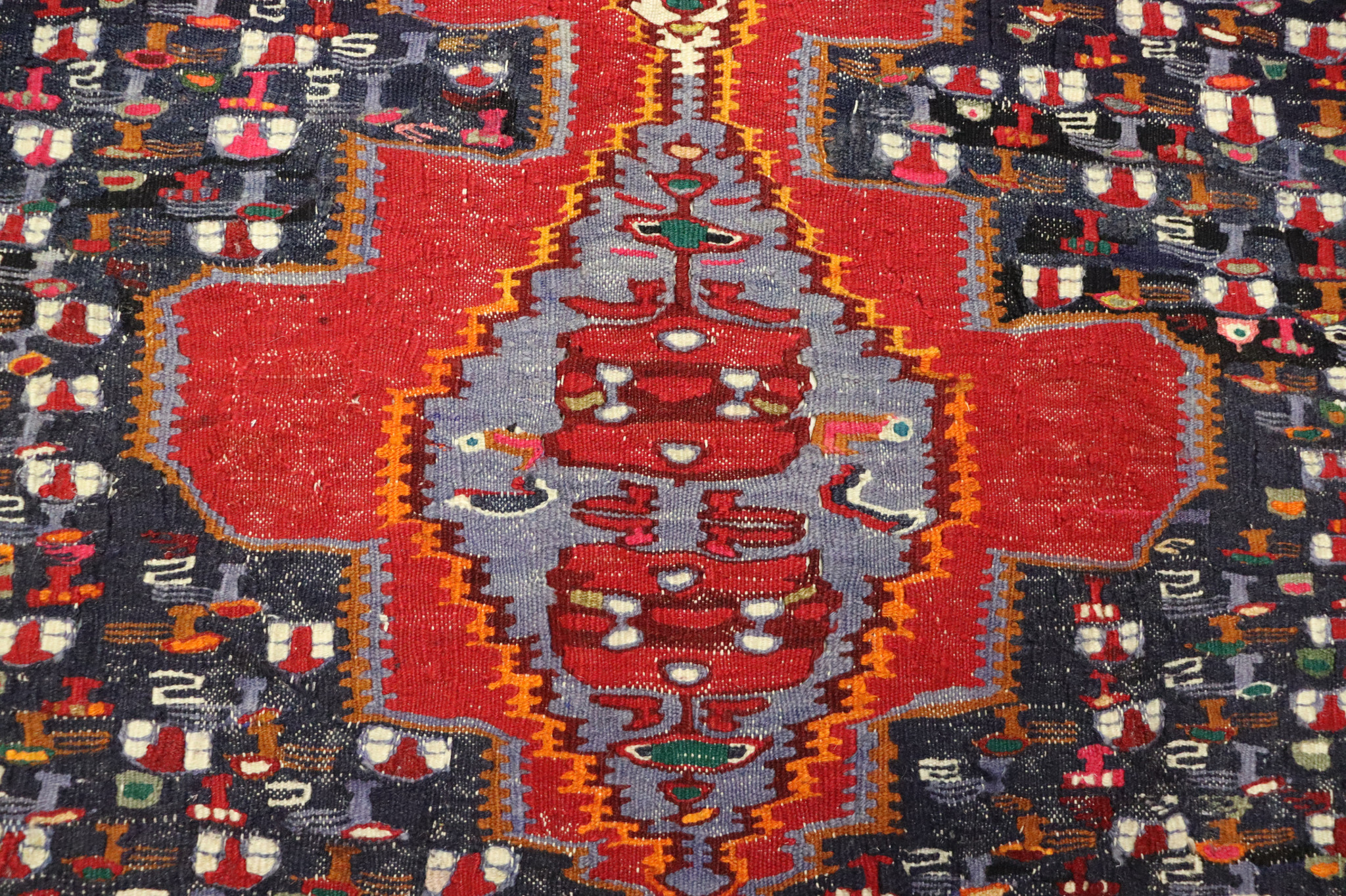 170x130 cm vintage rare oriental Fine  nomadic sarme Kilim rug No: -  152