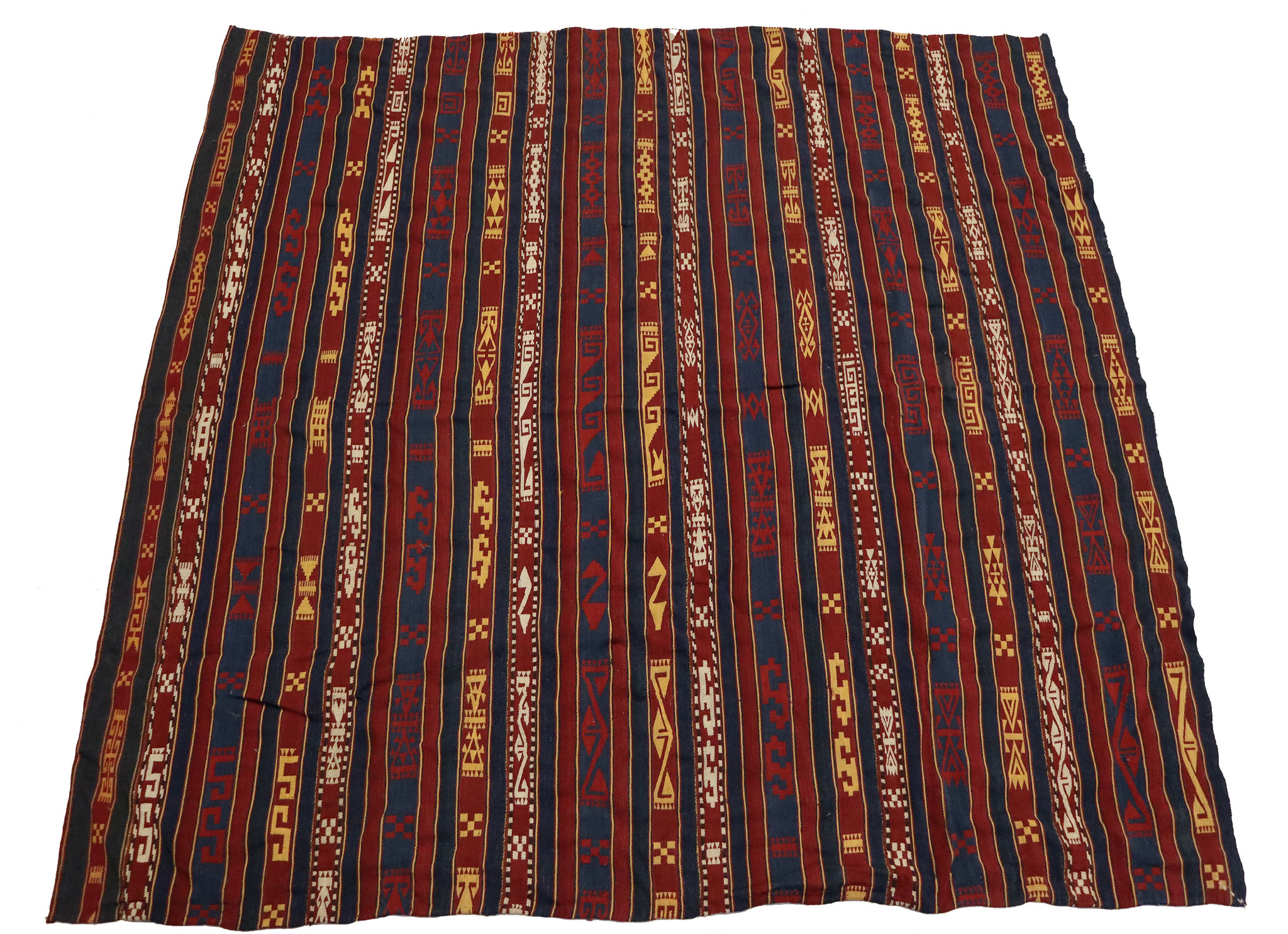 170x170 cm vintage handgewebte Nomaden Uzbek  Jejim kelim  Nr. 22B