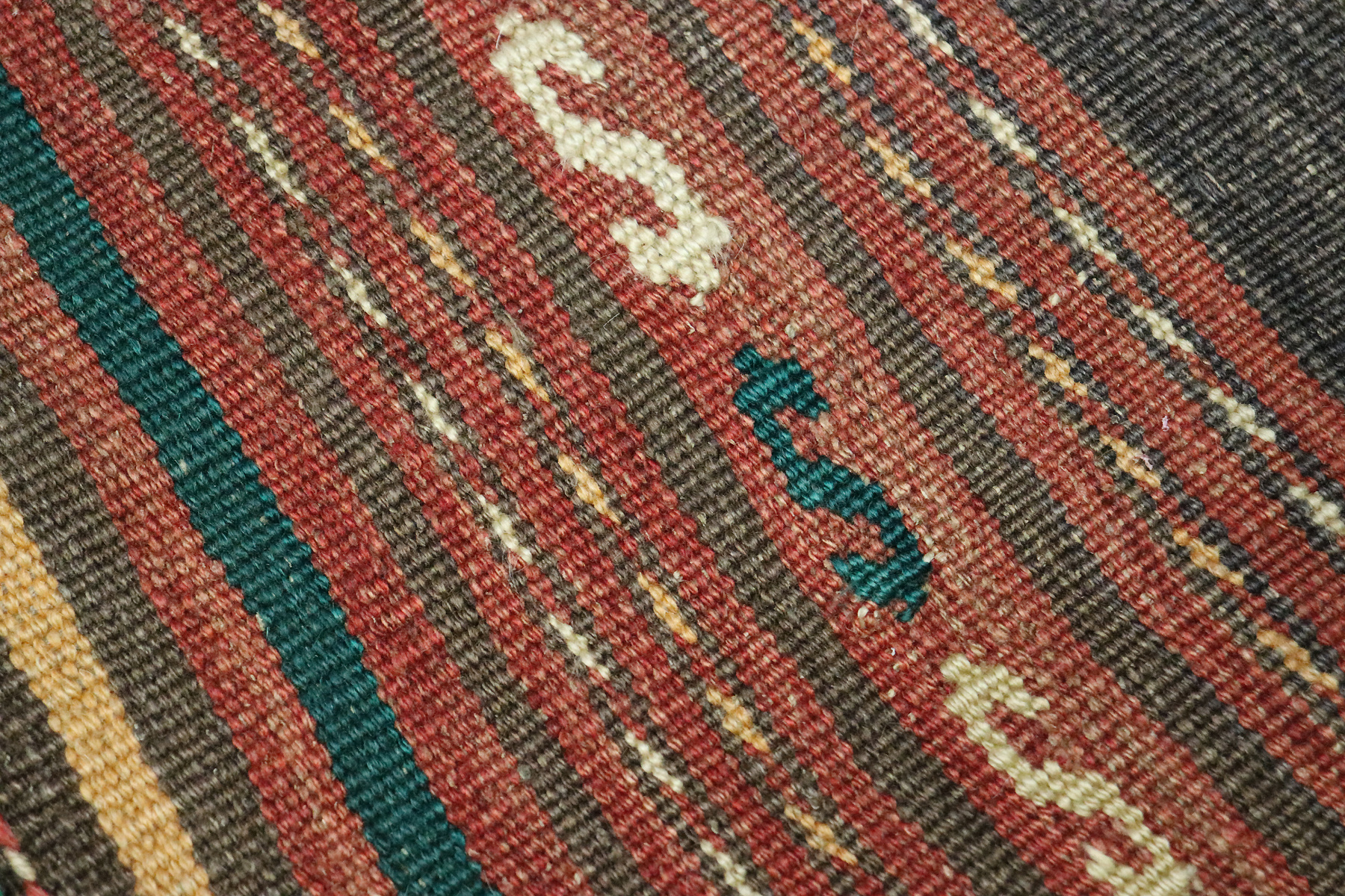 380x175 cm vintage handgewebte Nomaden  Mashhadi kelim  No: - 56