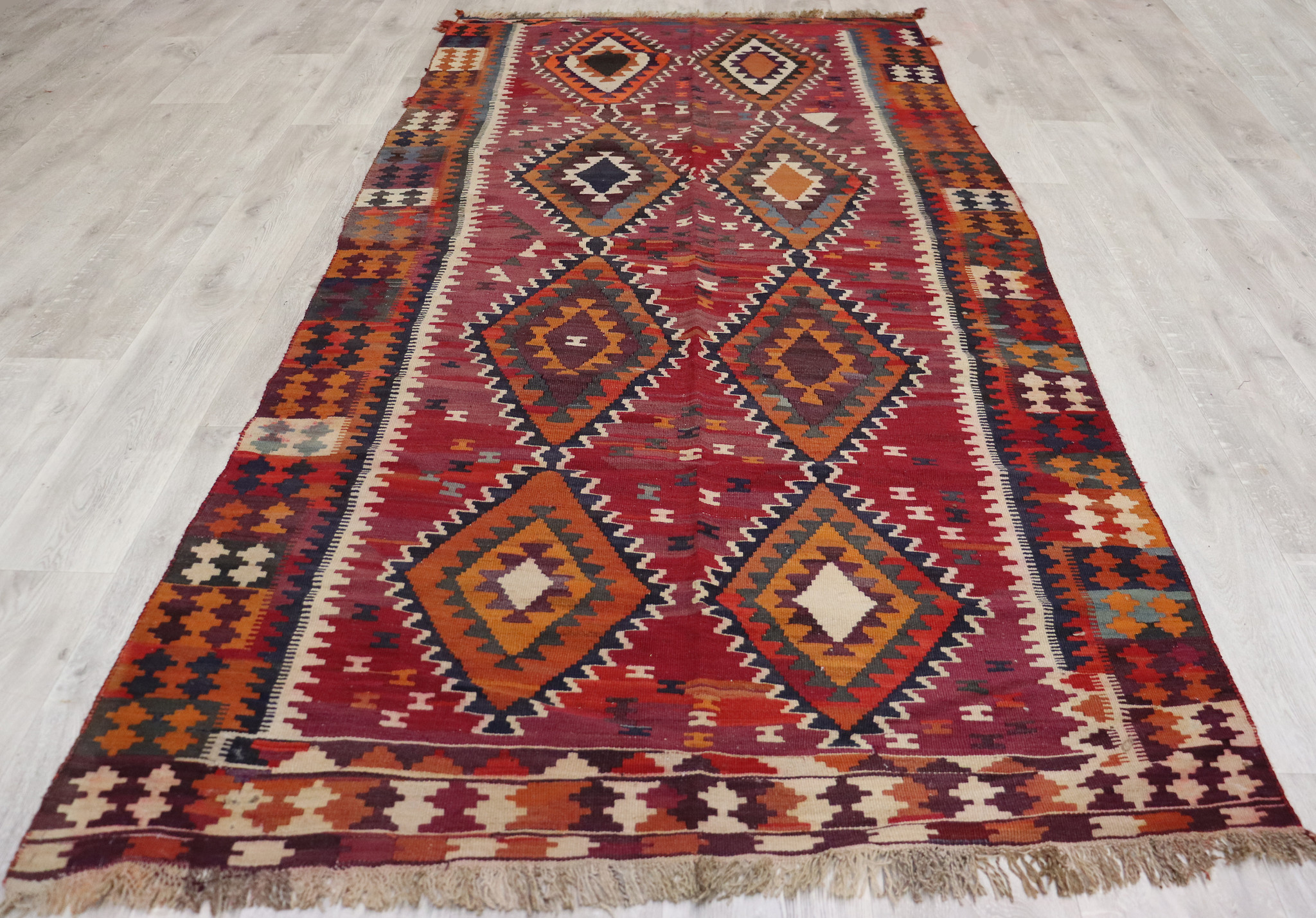 275x140 cm very rare oriental Fine  nomadic Shiraz Kilim rug No: - 343