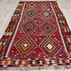 275x140 cm vintage handgewebte Nomaden  Shiraz kelim  No: - 343