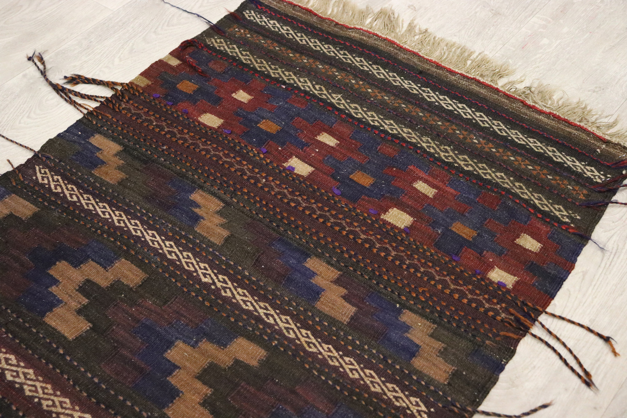 198x70 cm Antik kelim  Flur Läufer kilim Nr- 22D