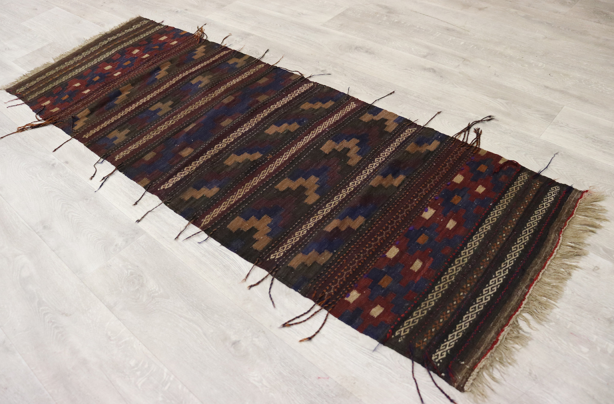 198x70 cm Antik kelim  Flur Läufer kilim Nr- 22D