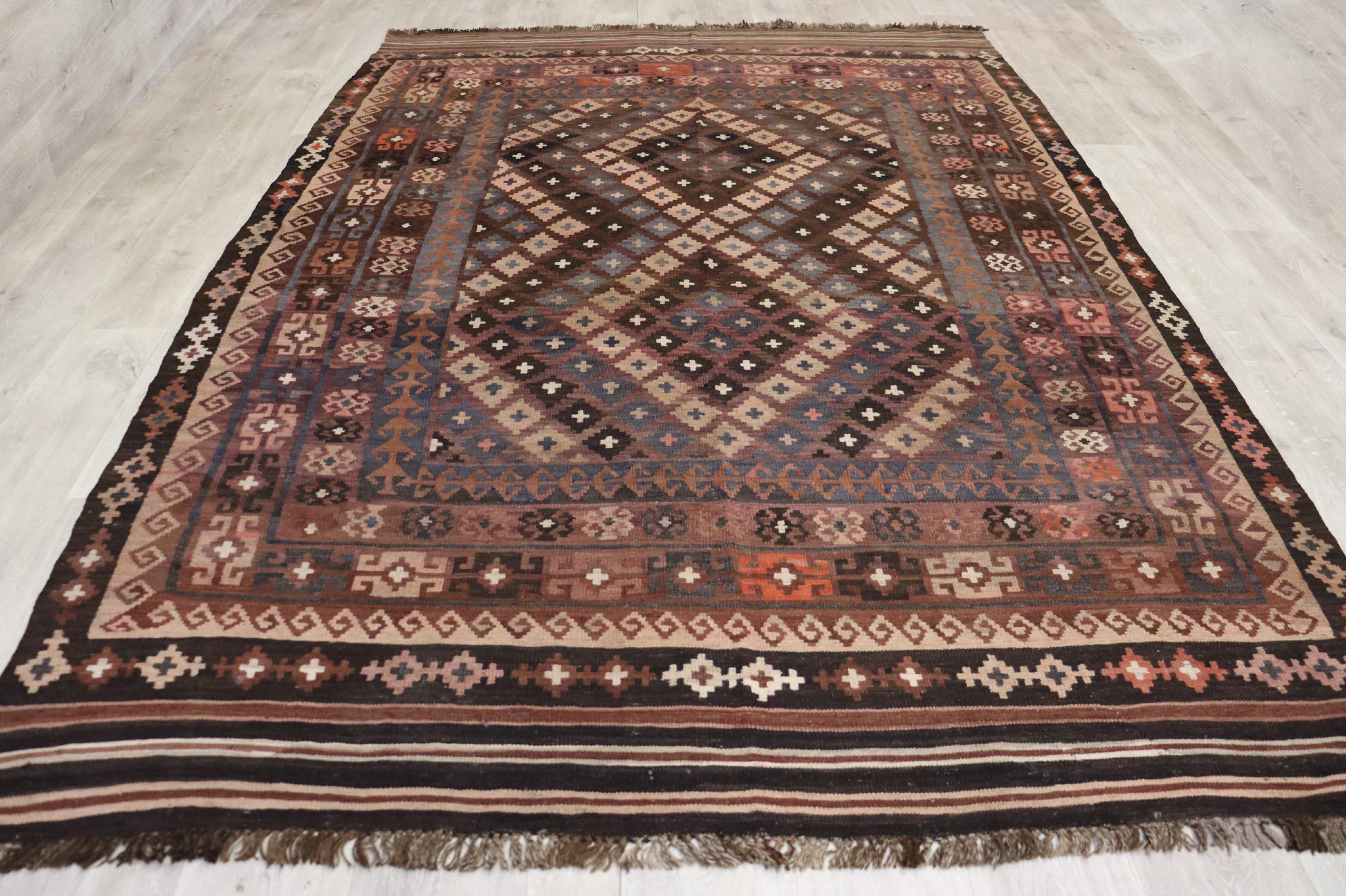 305x205    cm Afghan natural colors nomadic Kilim rug  No:    - 266