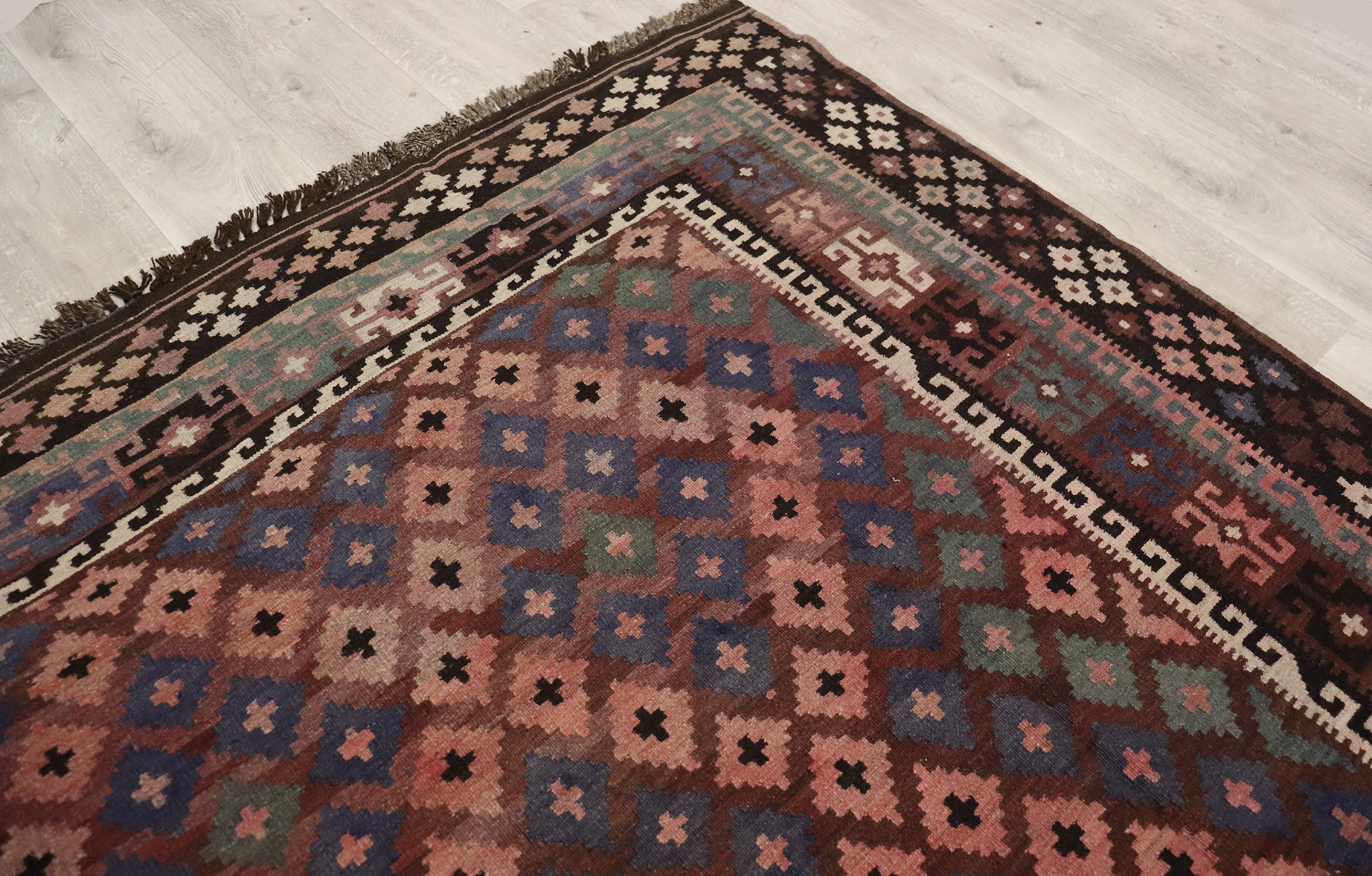 345x200    cm Afghan natural colors nomadic Kilim rug  No:    - 235