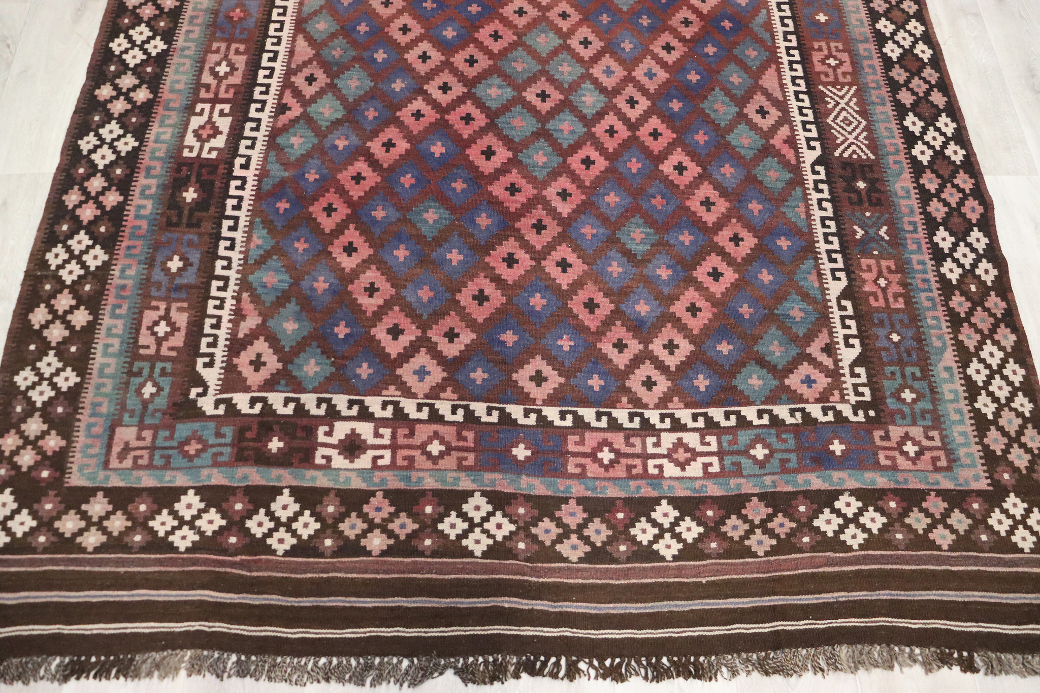 345x200    cm Afghan natural colors nomadic Kilim rug  No:    - 235