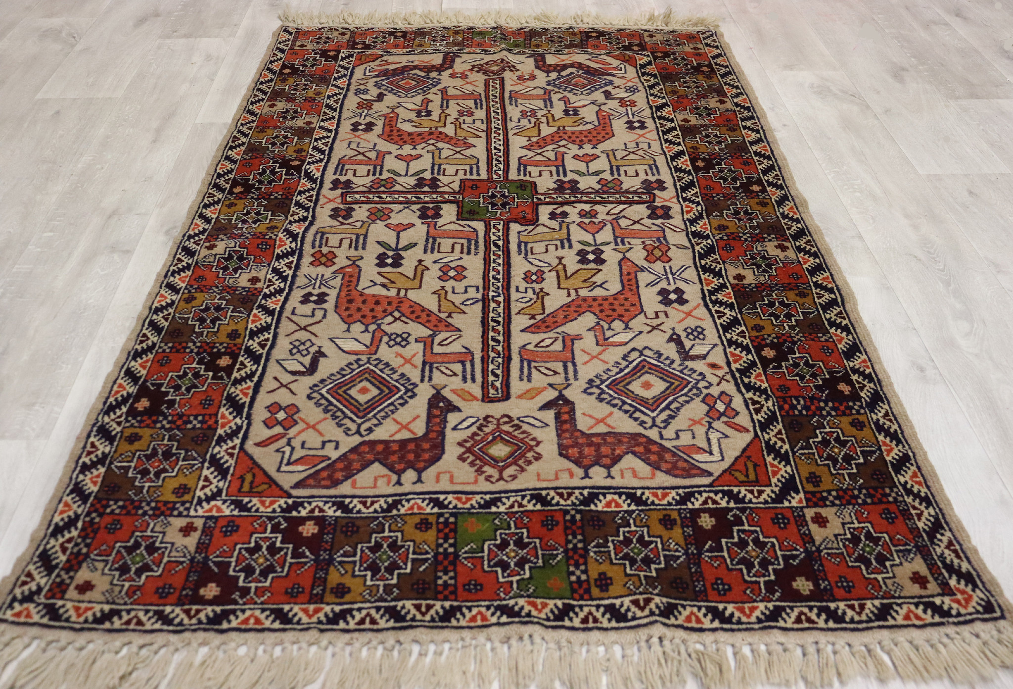 180x118 cm Afghan natural colors nomadic Sumakh  Kilim rug  No: 381