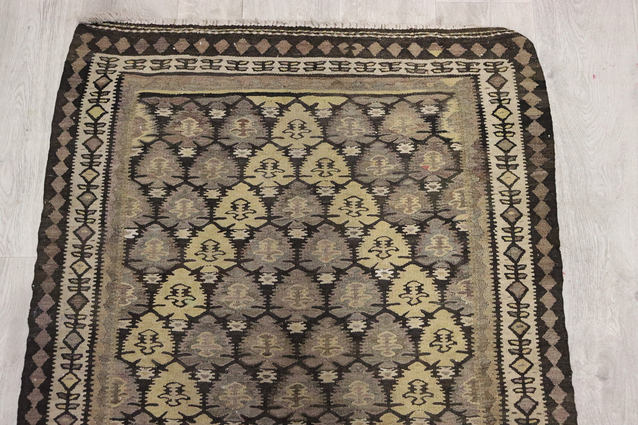 250x100 cm Antik handgewebte Nomaden Sarand kelim  No: 833