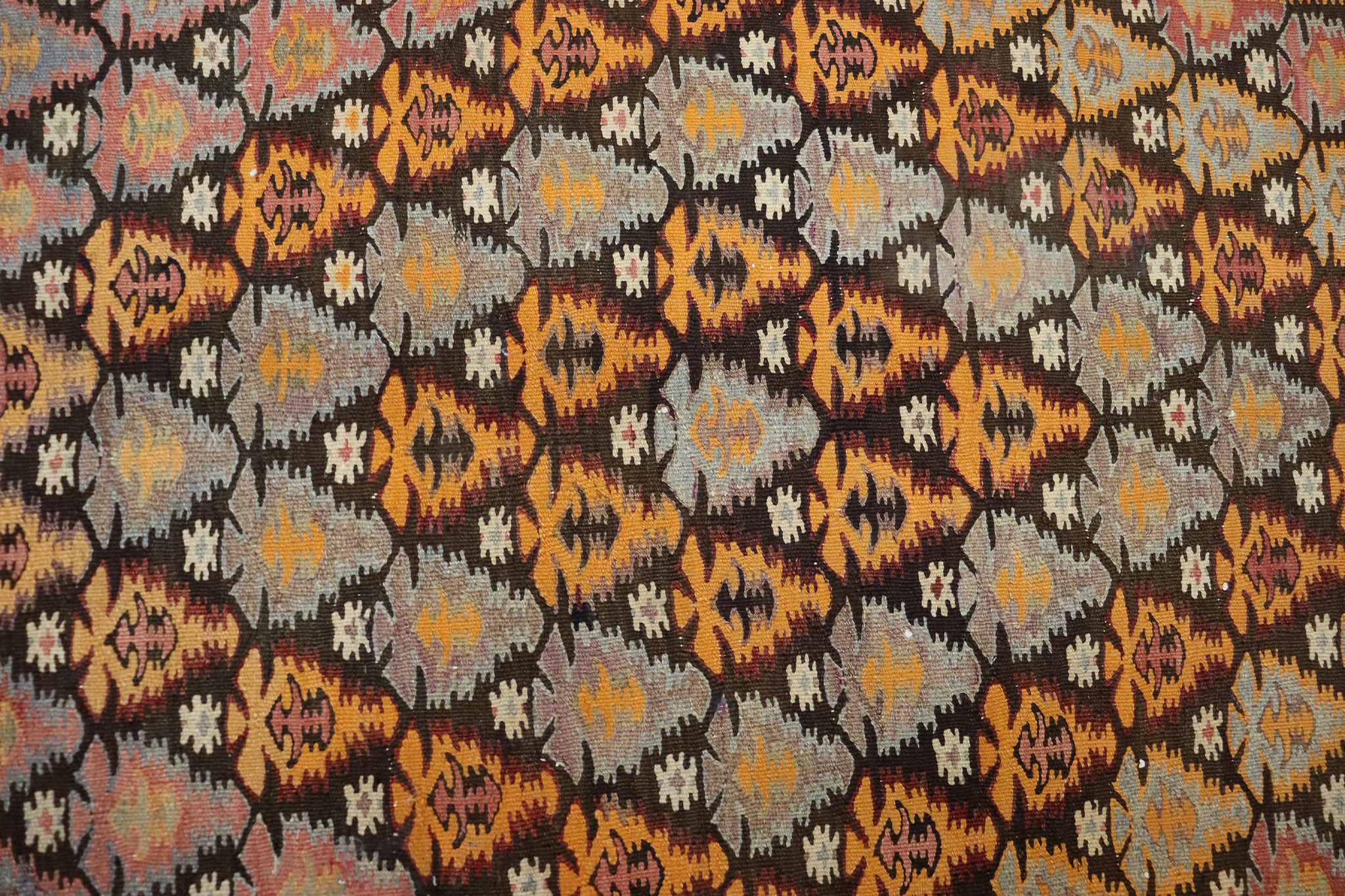 340x113 cm Antique rare oriental Fine  nomadic sarand Kilim rug No: 636