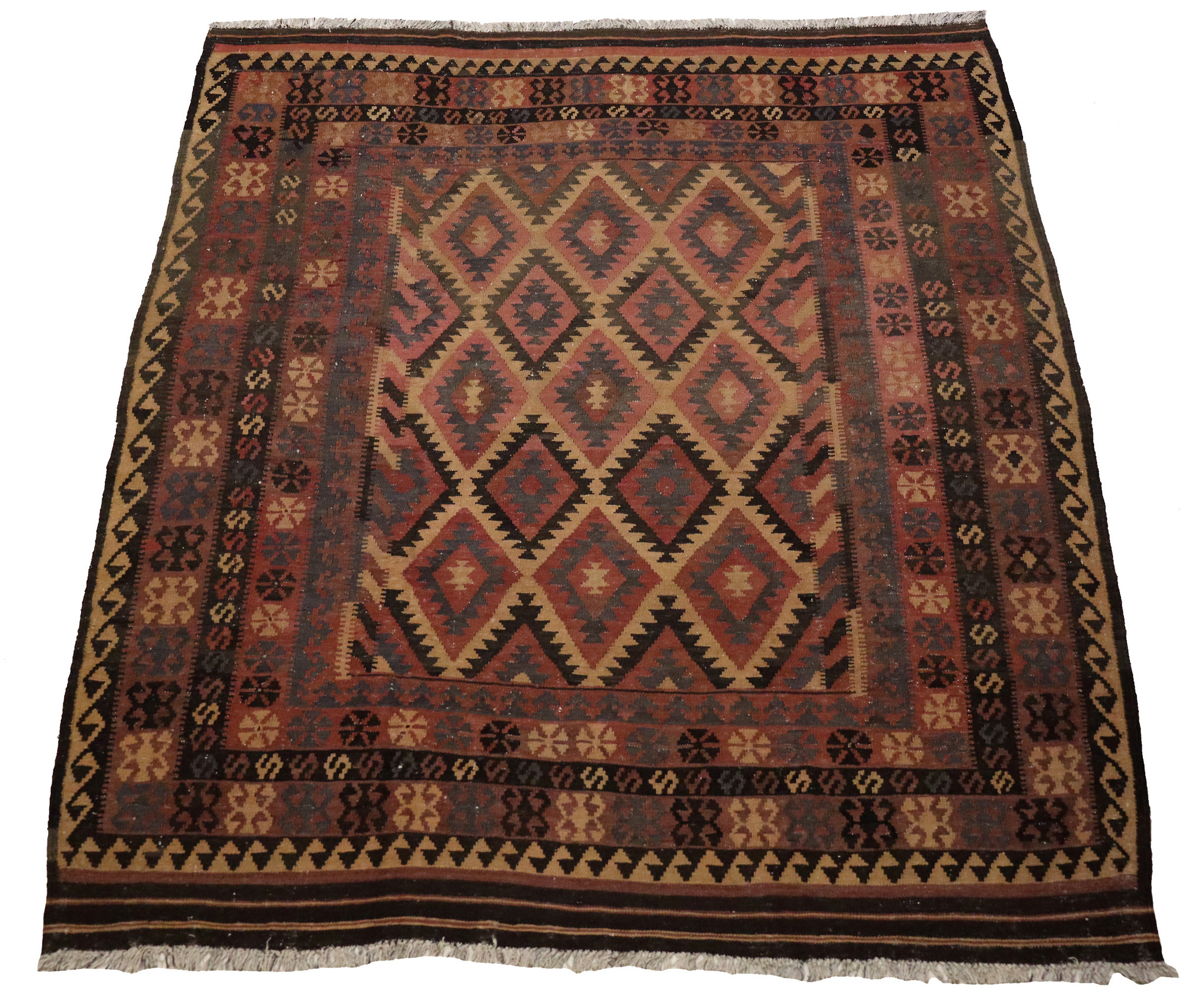 245x225    cm Afghan natural colors nomadic Kilim rug  No:    249