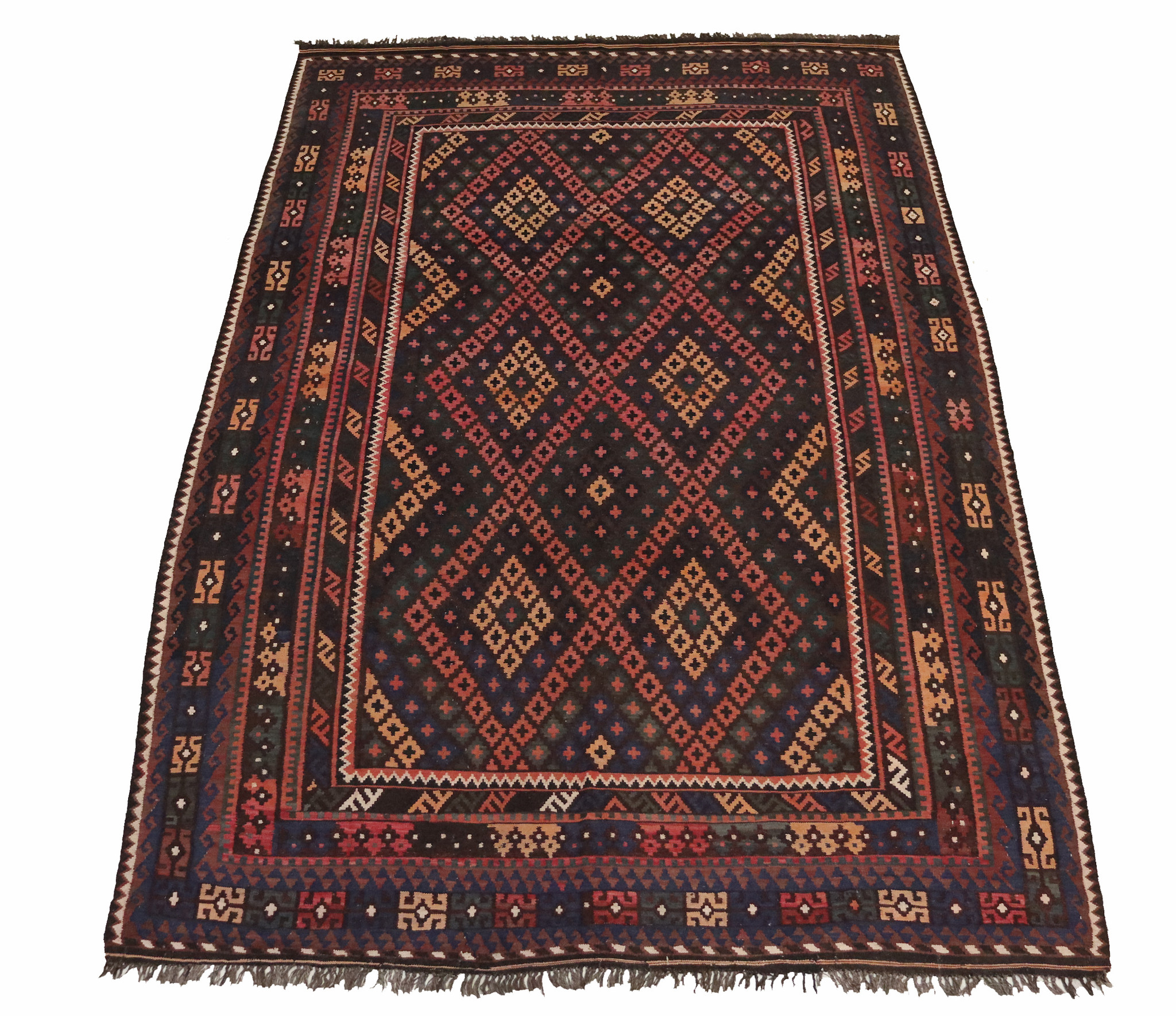385x250    cm Afghan natural colors nomadic Kilim rug  No:  210