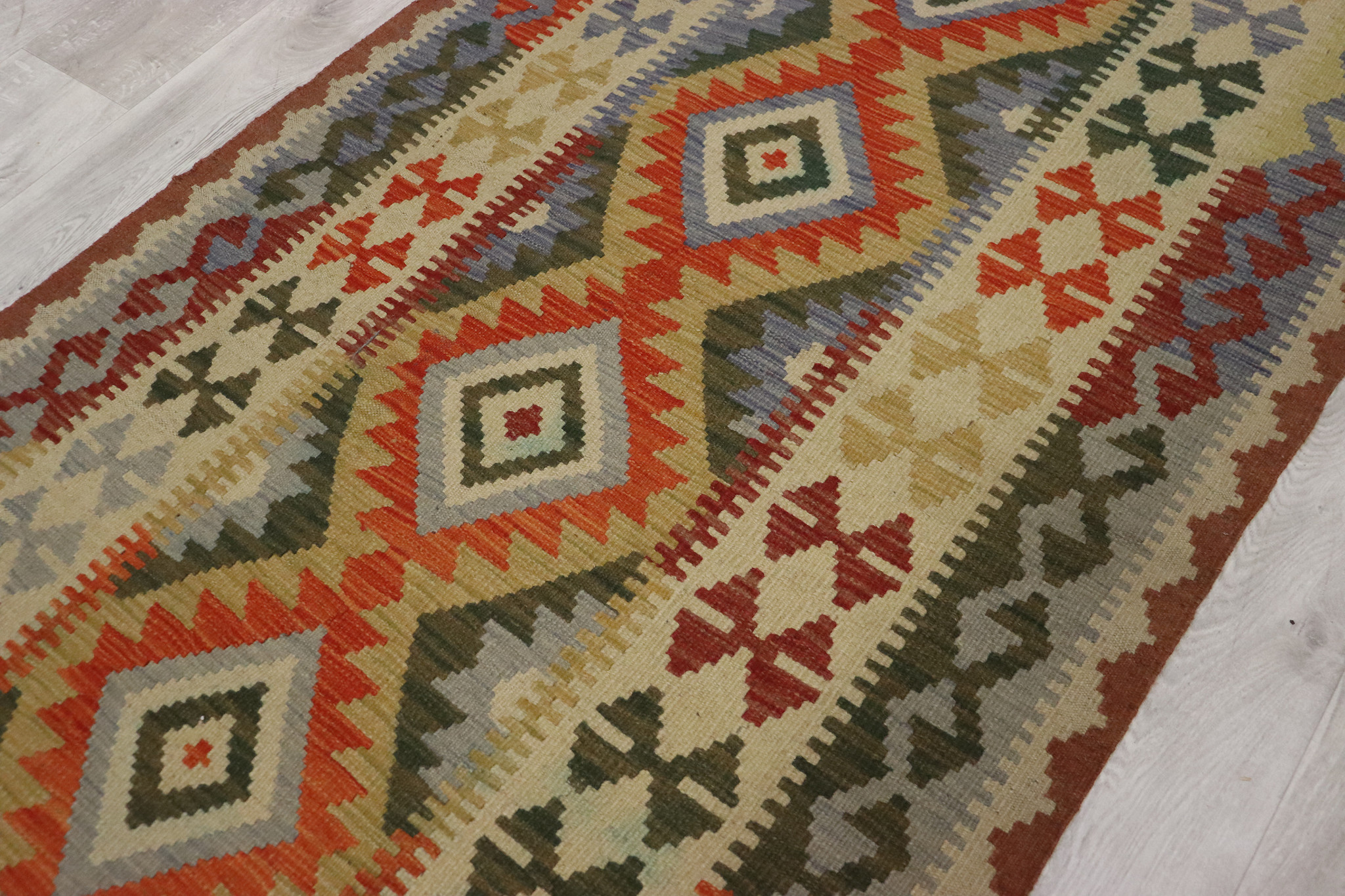 200x105 cm handgewebte nomaden orientt chobi Kelim aus Afghanistan  Nr:  33