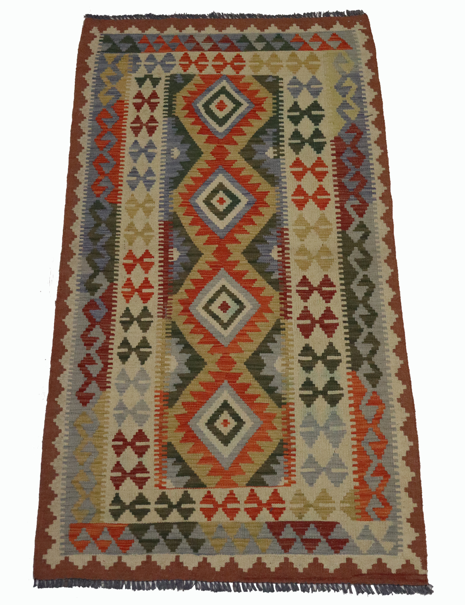 200x105 cm  oriental Handmade nomadic chobi kilim from Afghanistan No:  33