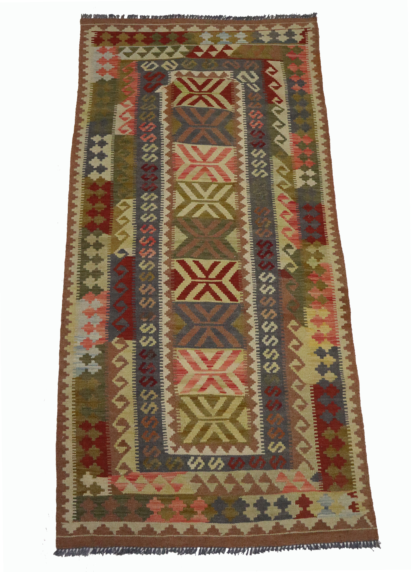 210x100 cm  oriental Handmade nomadic chobi kilim from Afghanistan No: 22/1