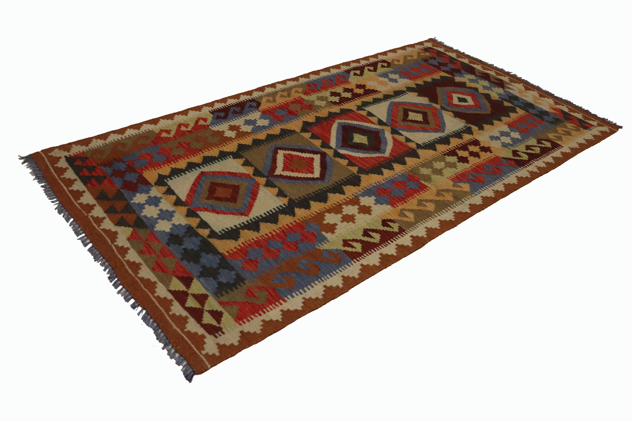 192x100 cm  oriental Handmade nomadic chobi kilim from Afghanistan No: 36