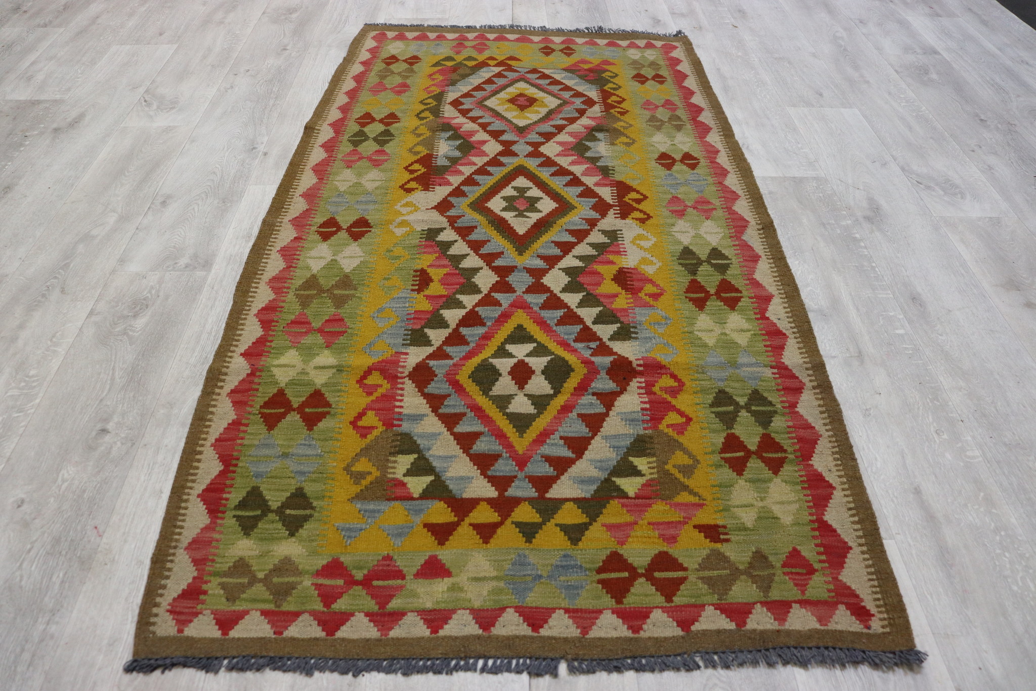 201x106 cm  oriental Handmade nomadic chobi kilim from Afghanistan No: 40