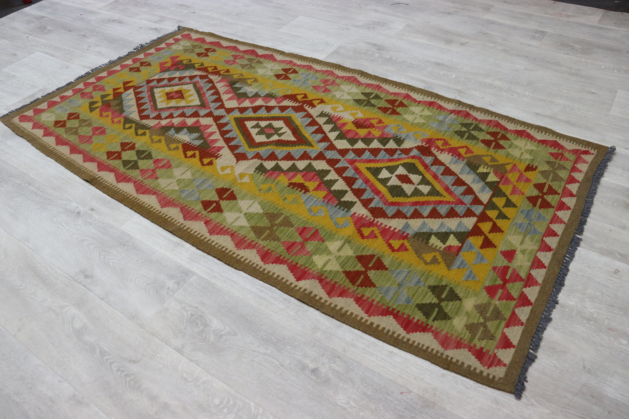 201x106 cm  oriental Handmade nomadic chobi kilim from Afghanistan No: 40