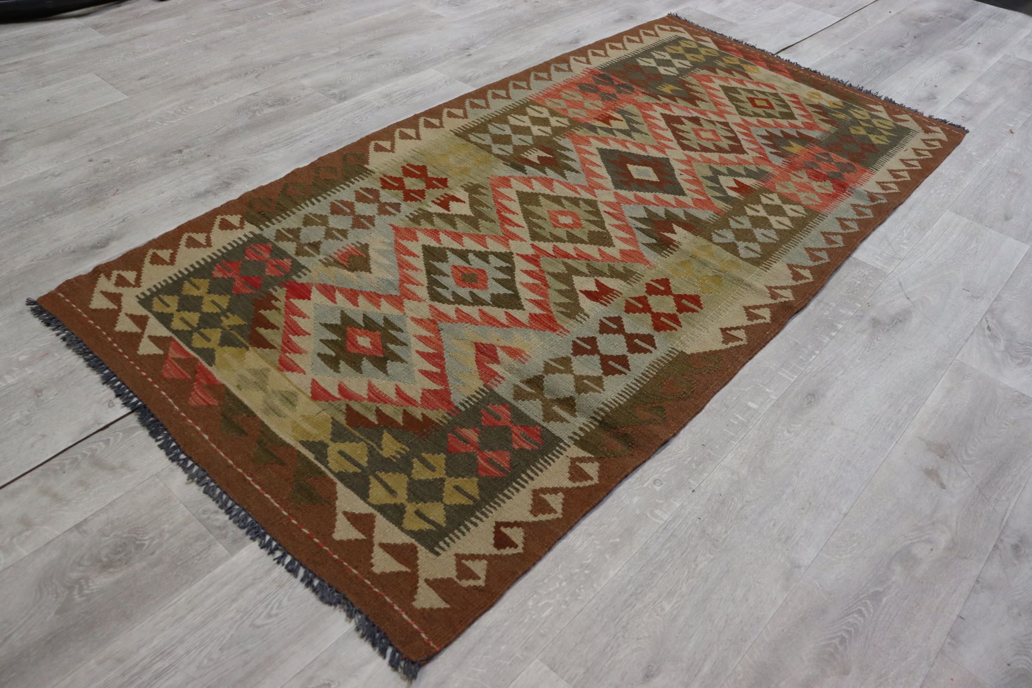 205x105 cm  oriental Handmade nomadic chobi kilim from Afghanistan No: 34