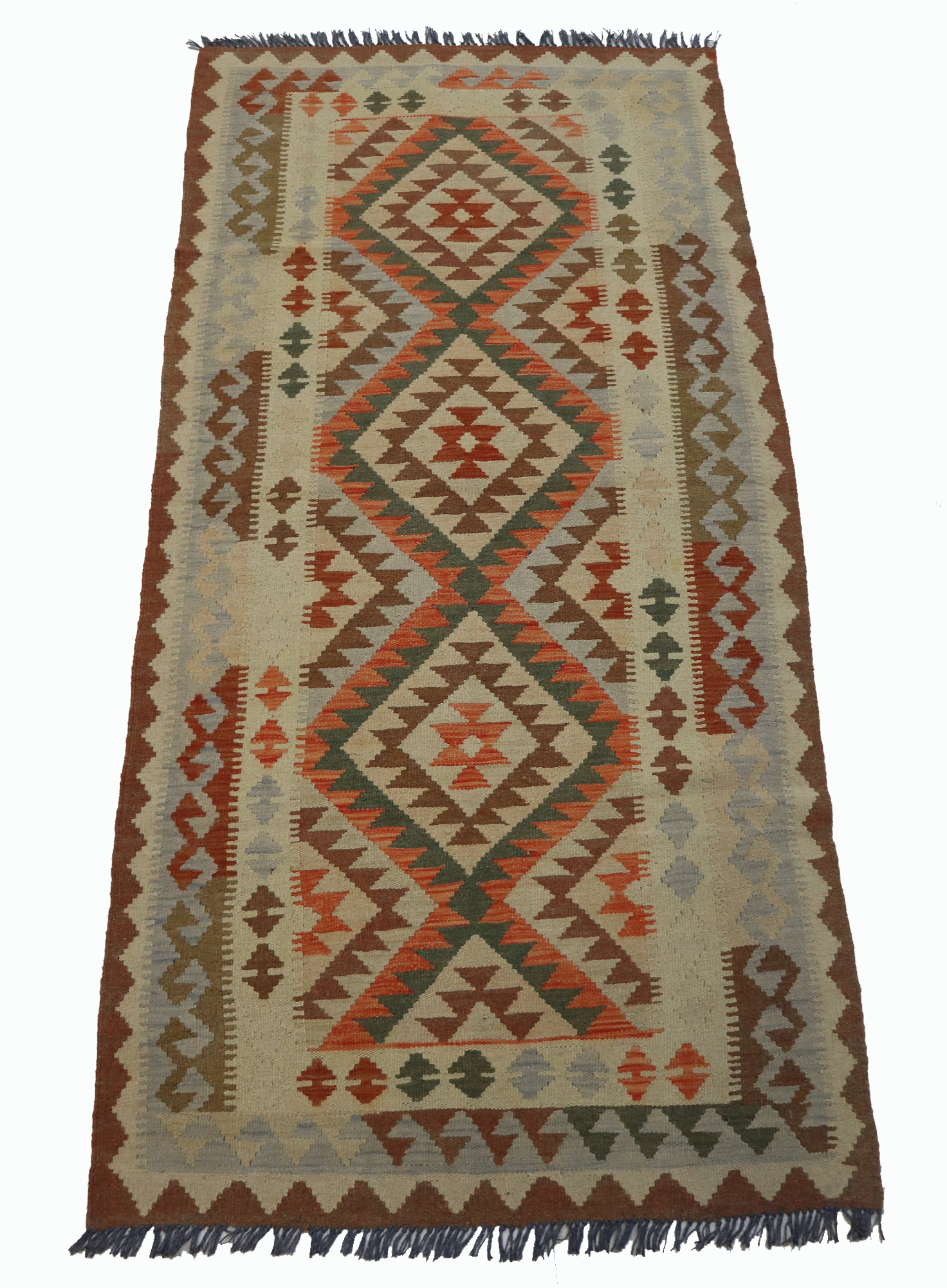 206x102 cm  oriental Handmade nomadic chobi kilim from Afghanistan No: 42