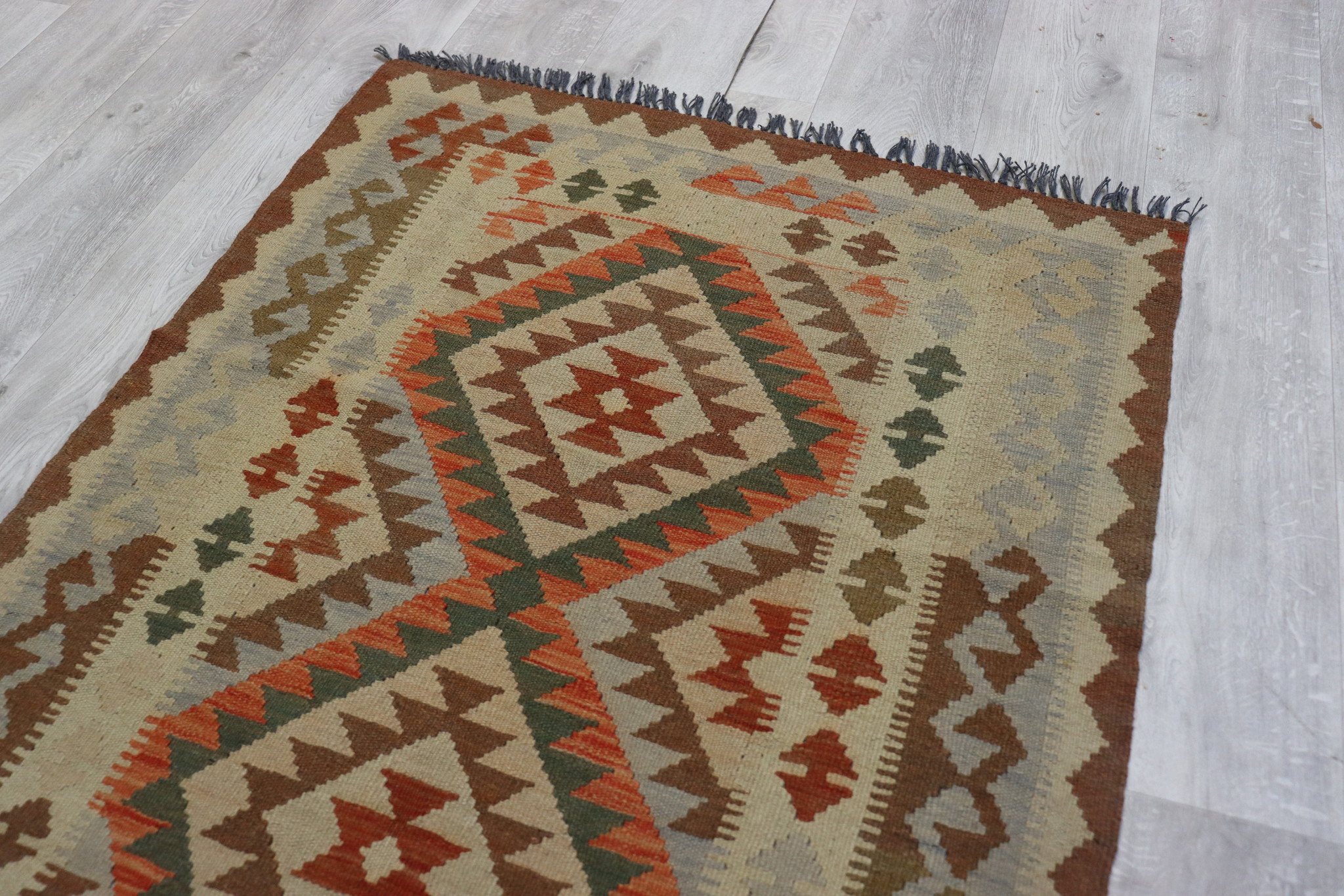 206x102 cm  oriental Handmade nomadic chobi kilim from Afghanistan No: 42